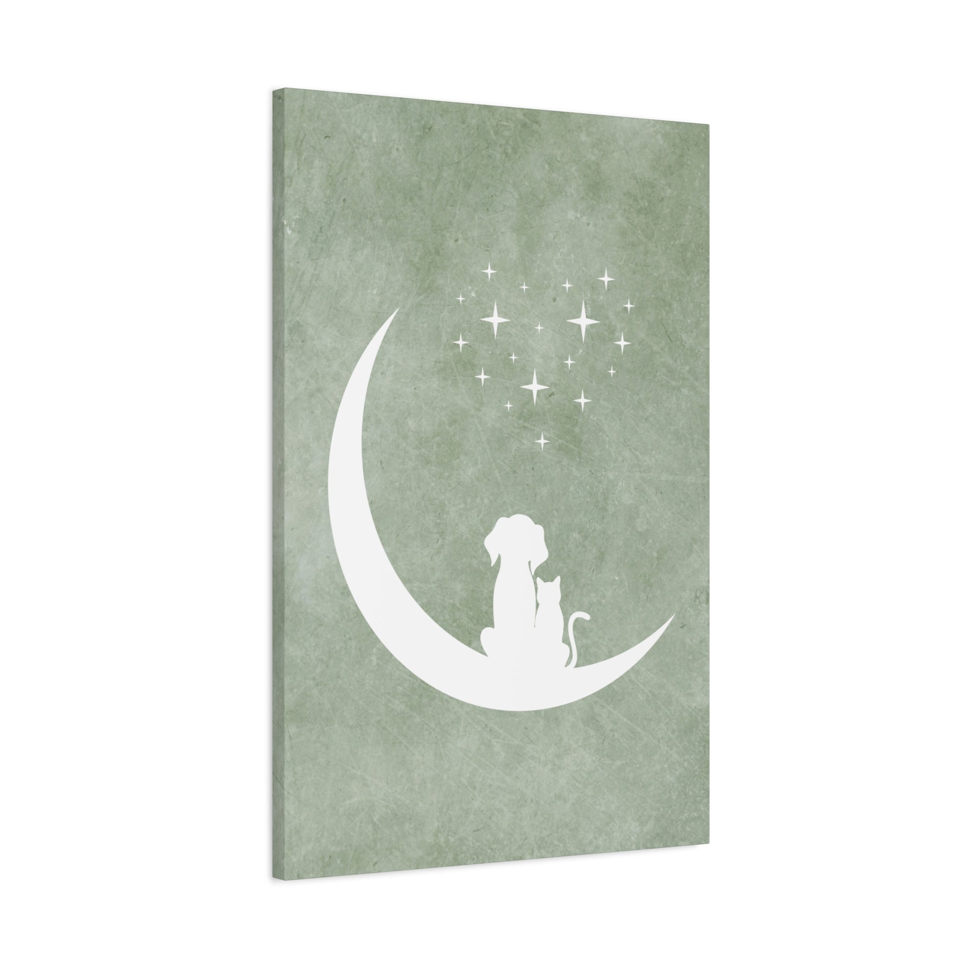 Moonlit Friends Canvas Wall Art Vertical - Canvasses
