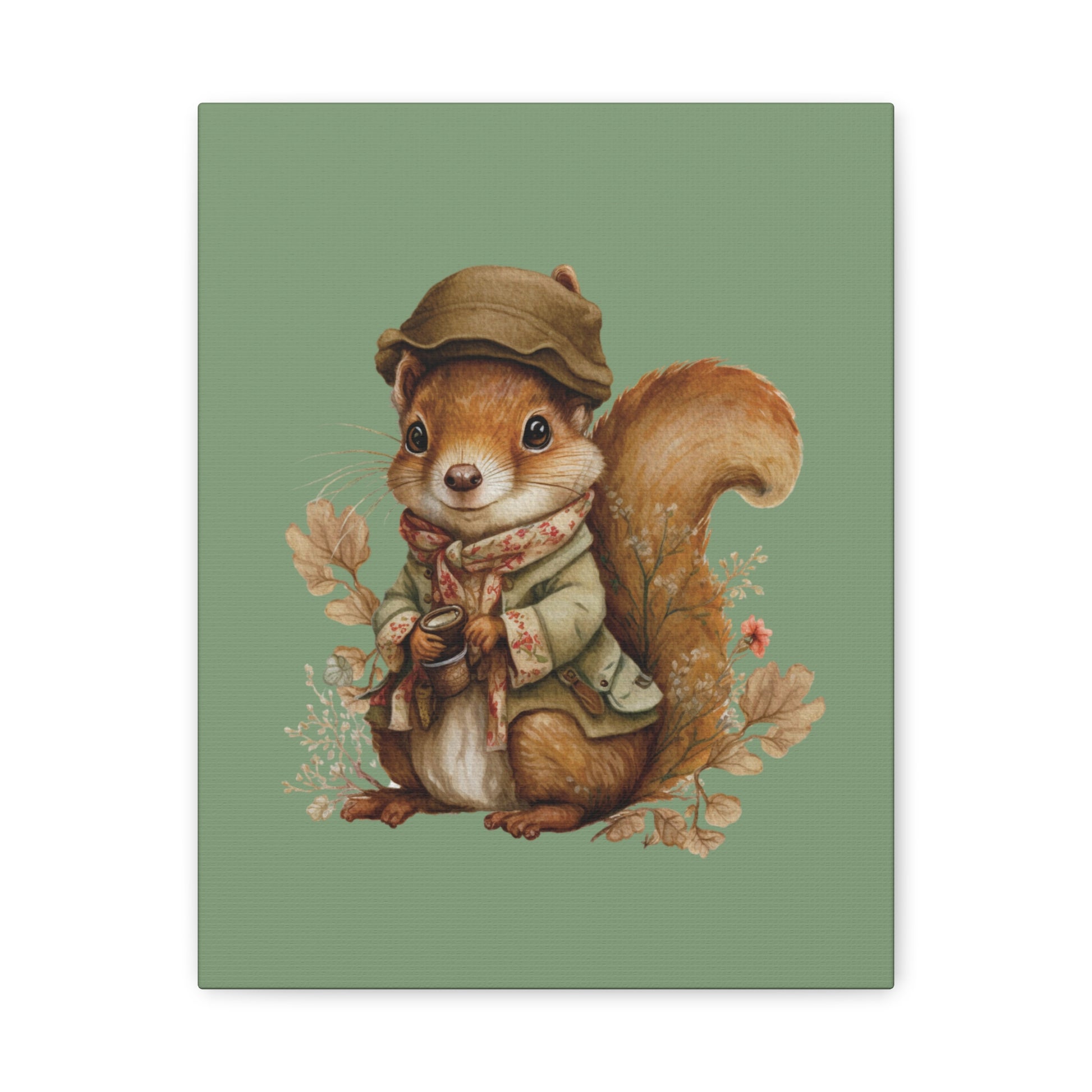 The Nut Collector Canvas Wall Art Vertical - Canvasses