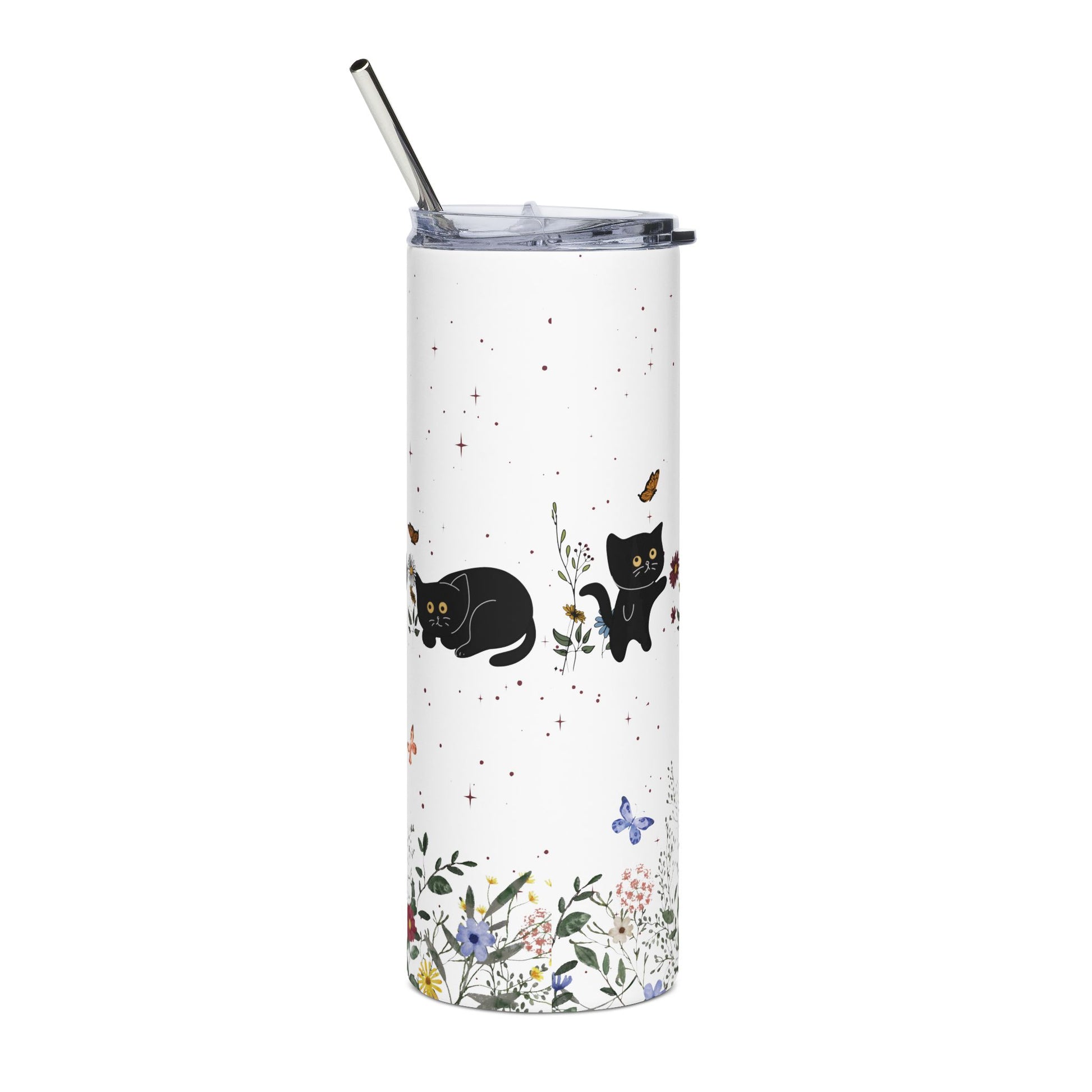 Wildflower Cats 20 oz Skinny Tumbler - Canvasses