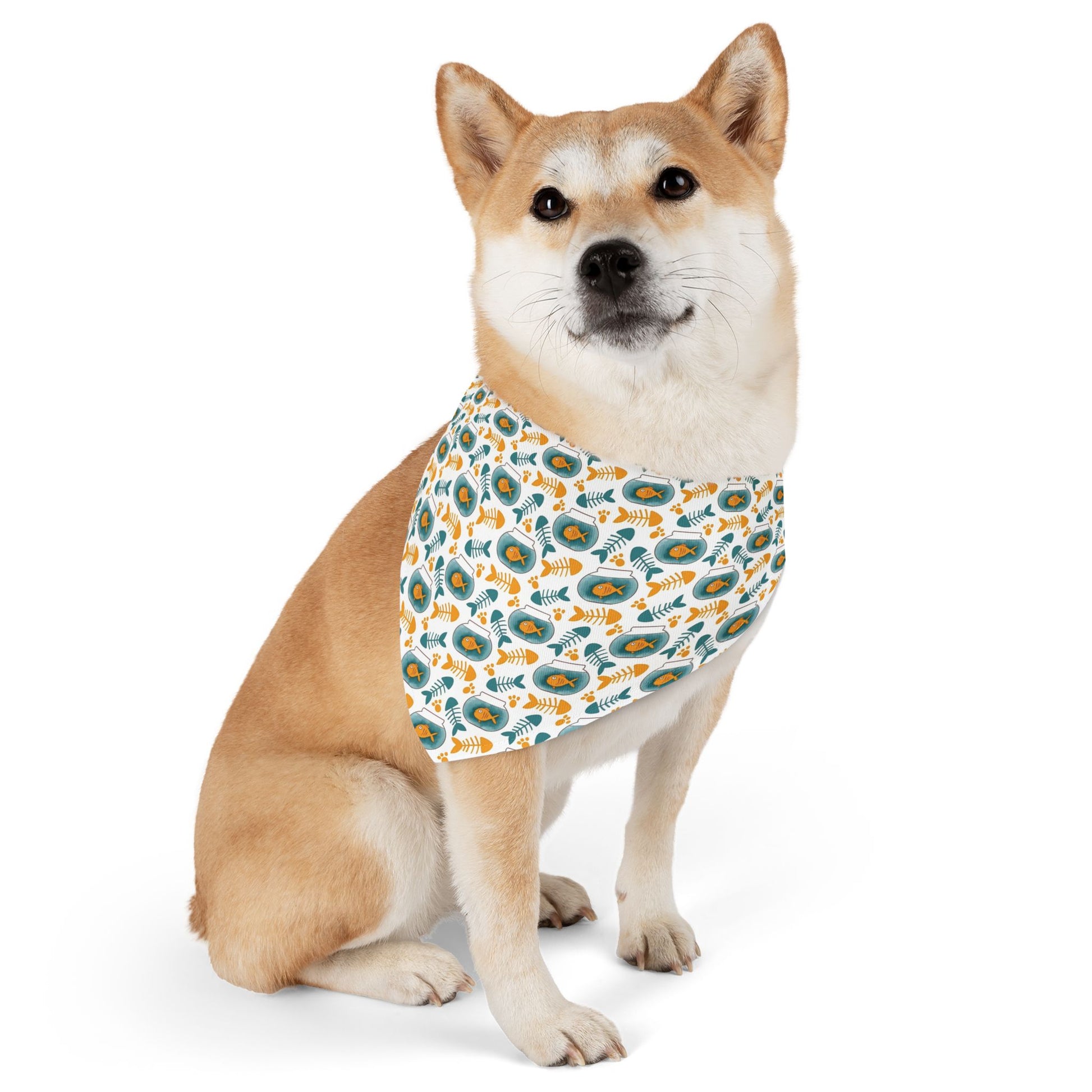 Gold Fish Pet Bandana Collar - Canvasses