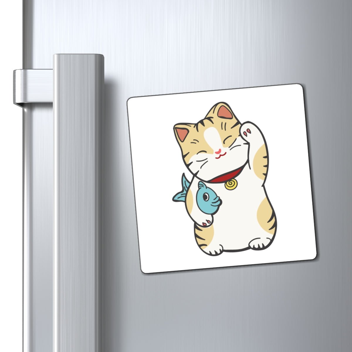 Lucky Cat Square Magnet - Canvasses
