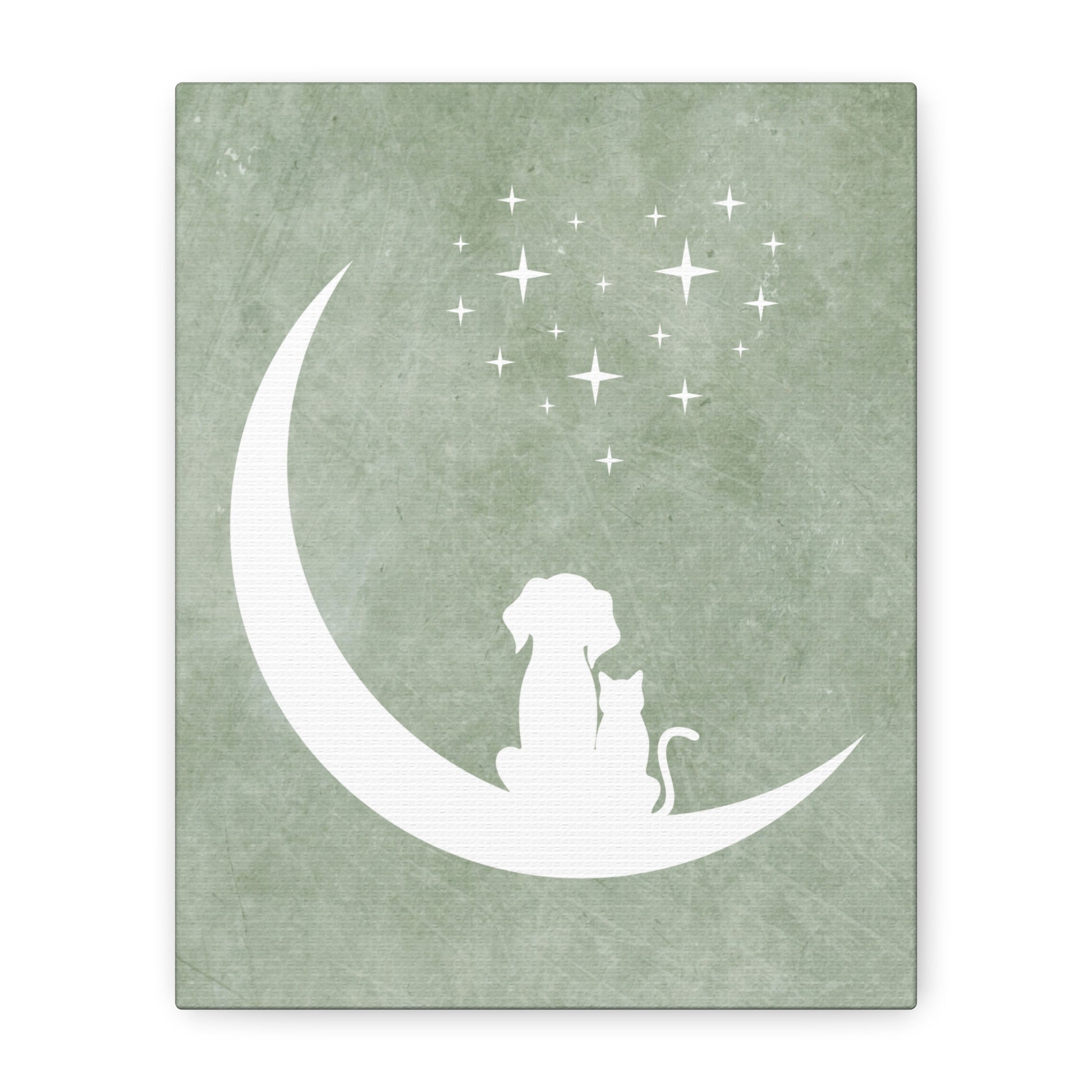 Moonlit Friends Canvas Wall Art Vertical - Canvasses