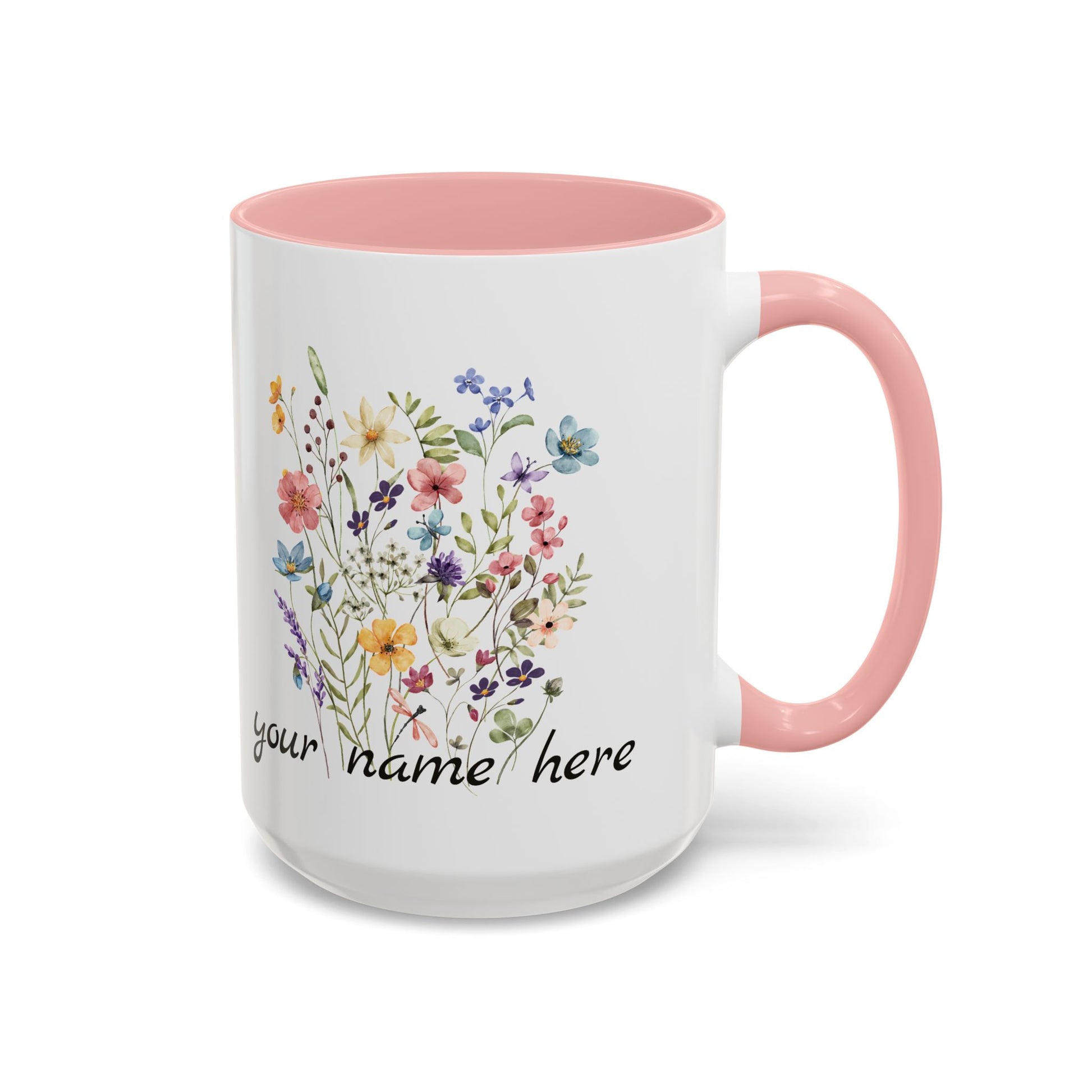 Wildflower Mix Personalized Accent Mug - Canvasses
