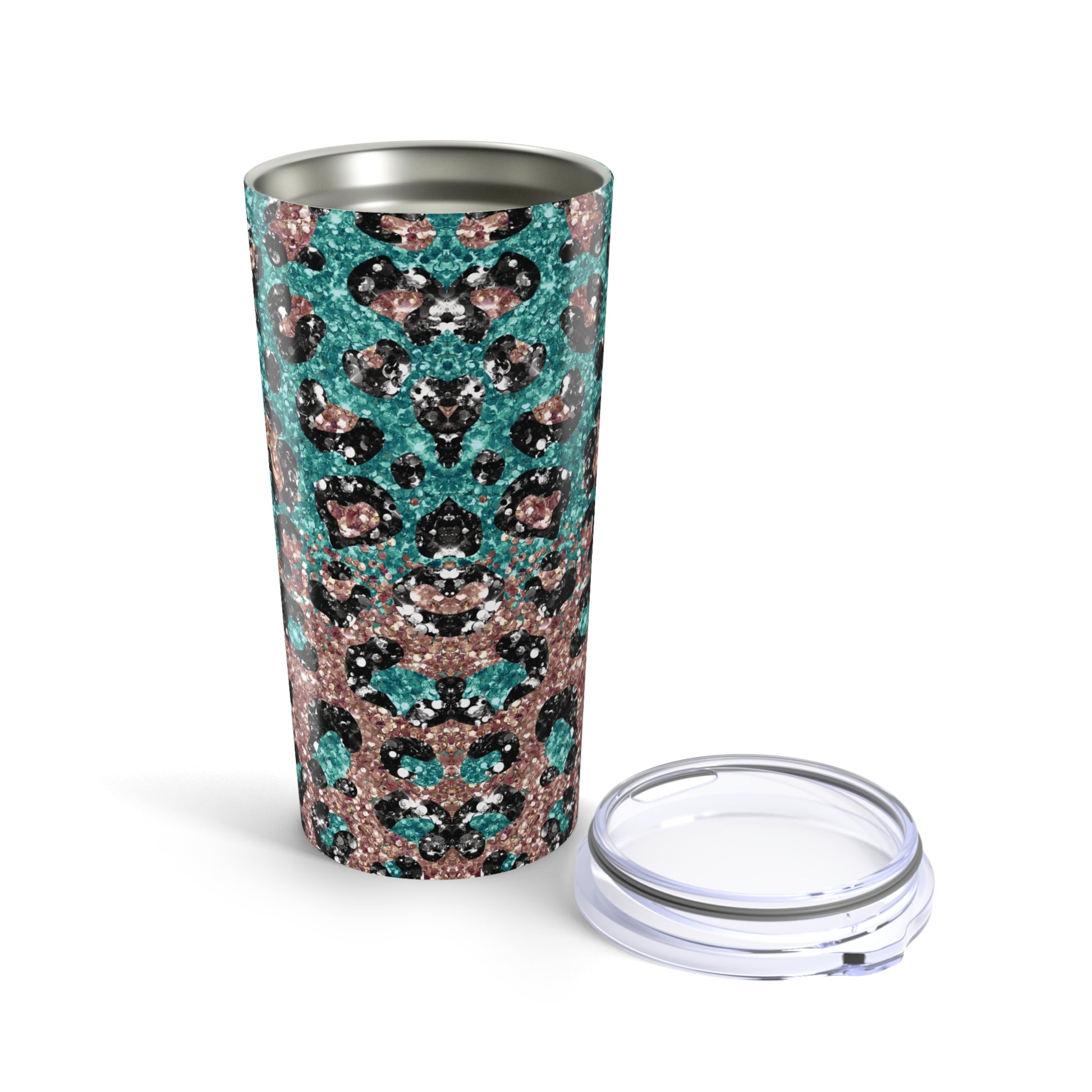 Rose Glitter Leopard 20 oz Stainless Steel Tumbler - Canvasses