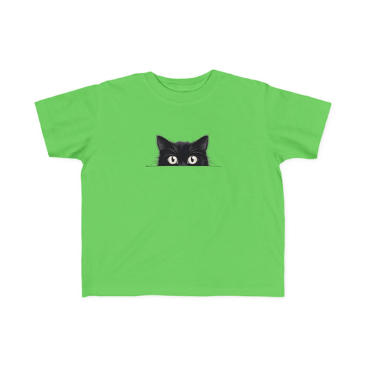 Peekaboo Cat Toddlers 100% Cotton T-Shirt