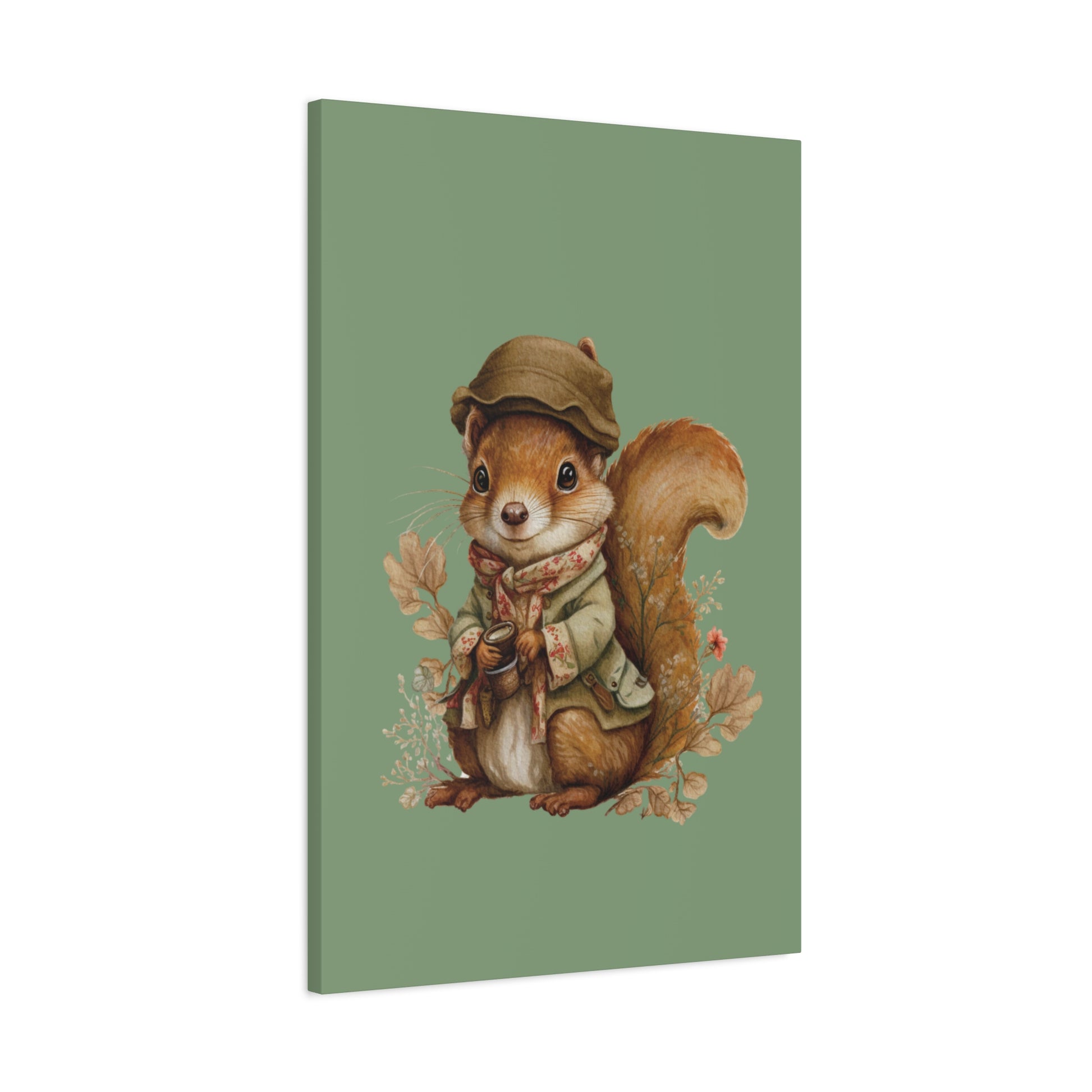 The Nut Collector Canvas Wall Art Vertical - Canvasses