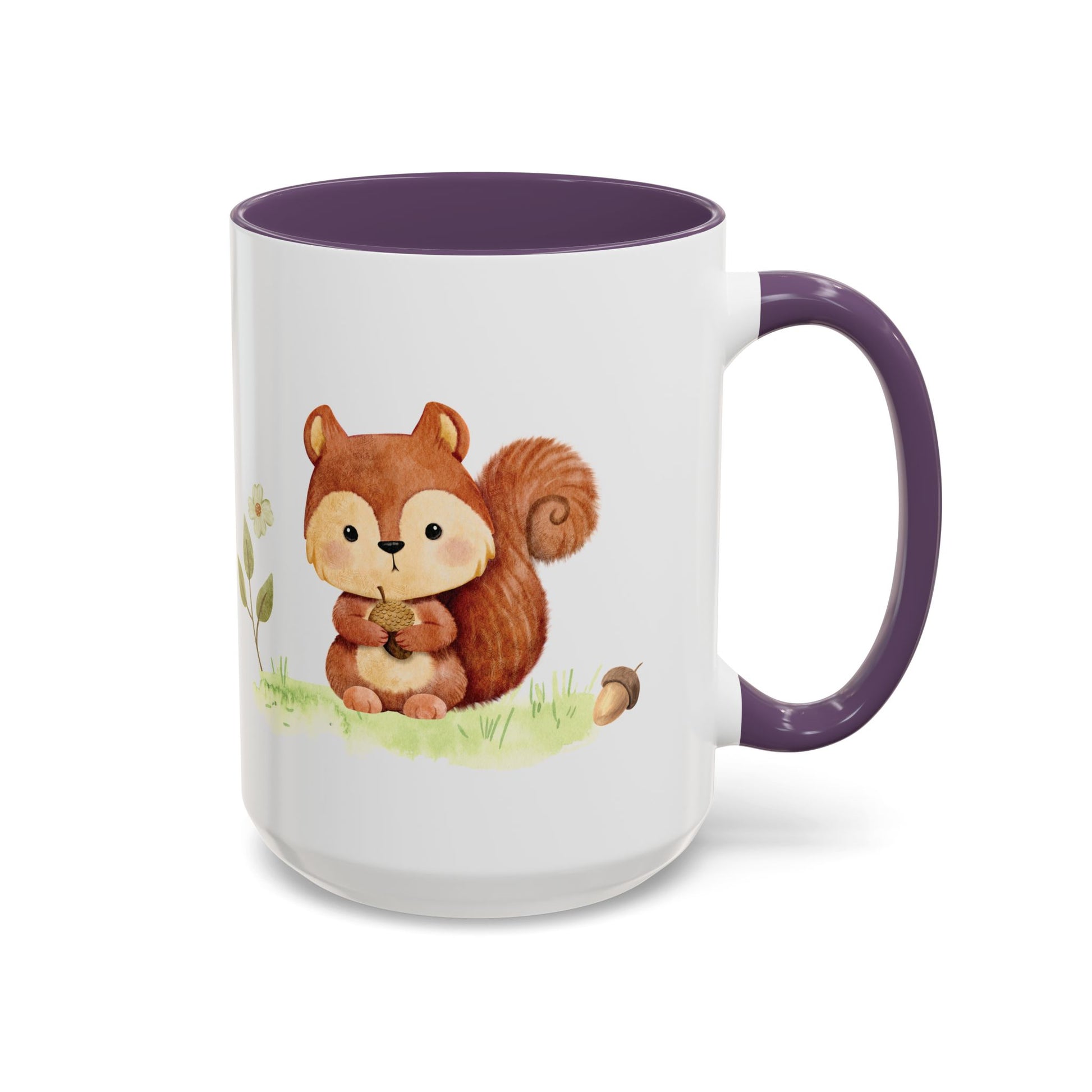 Watercolor Squirrel Accent Mug - Canvasses