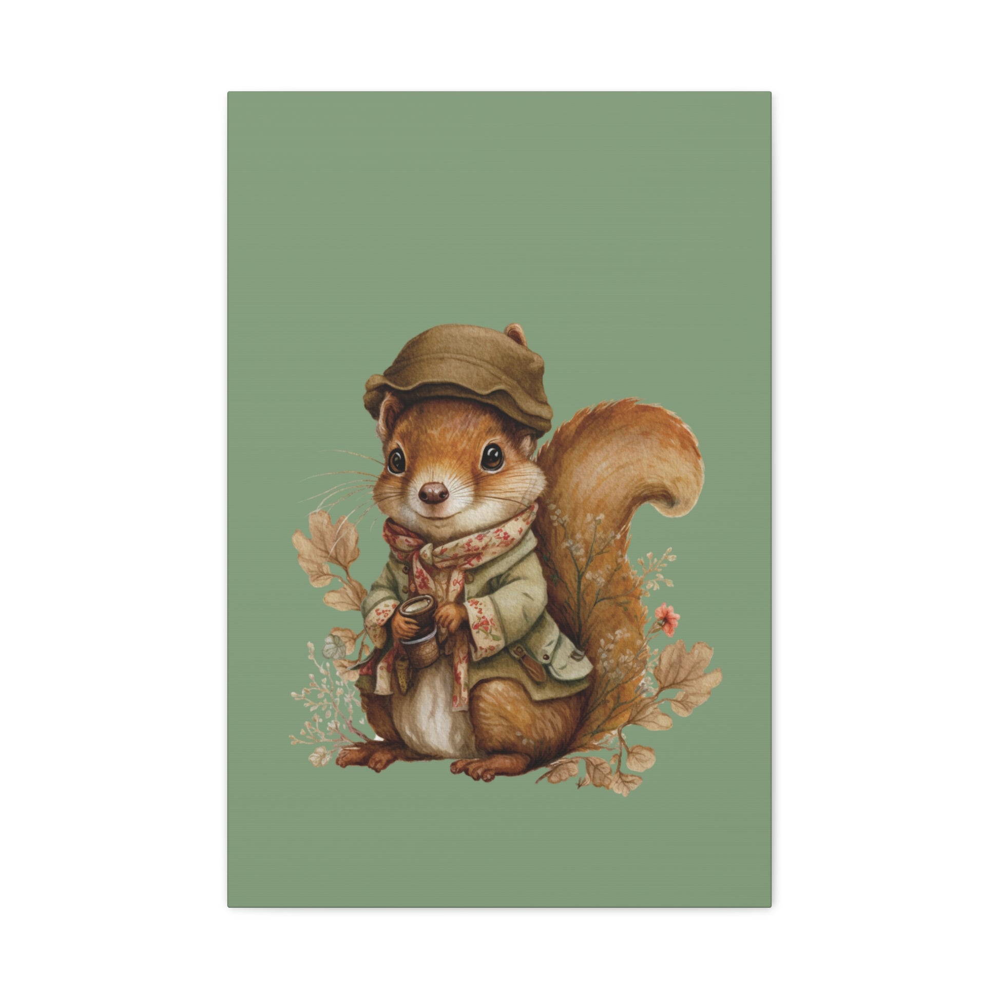 The Nut Collector Canvas Wall Art Vertical - Canvasses