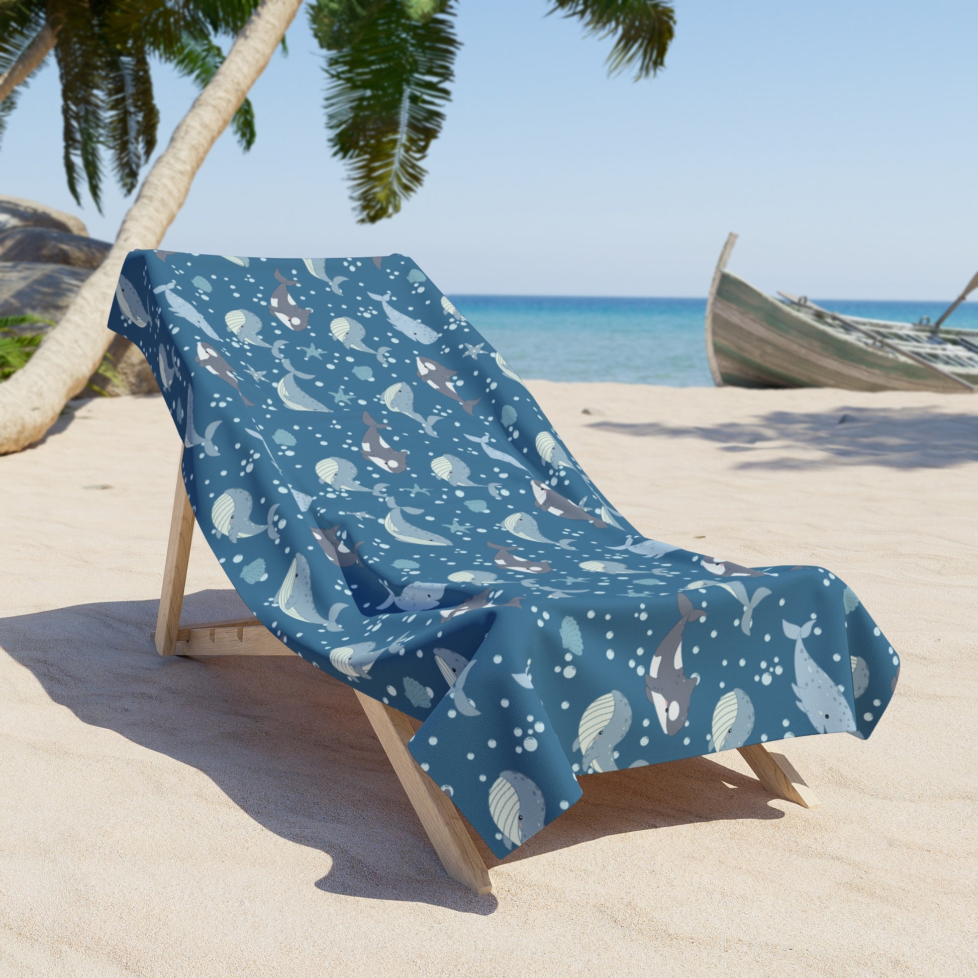 Whales Dream Oversized Beach Towel - Canvasses