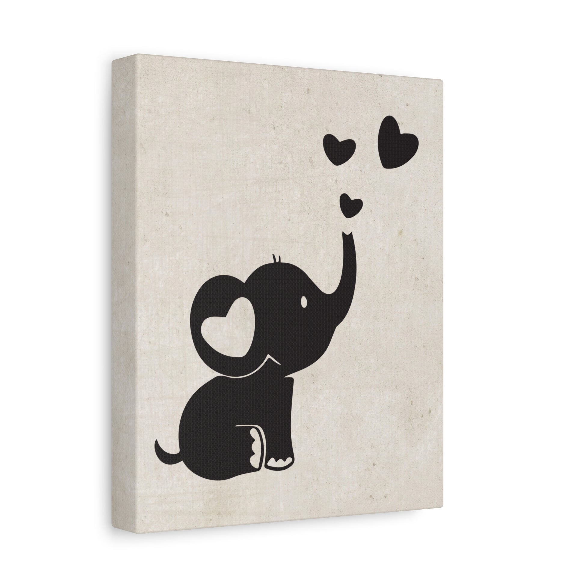 Elephant Silhouette Canvas Wall Art Vertical - Canvasses