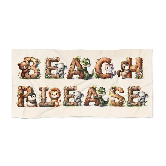 Beach Please Animals Oversized Beach Towel - Canvasses