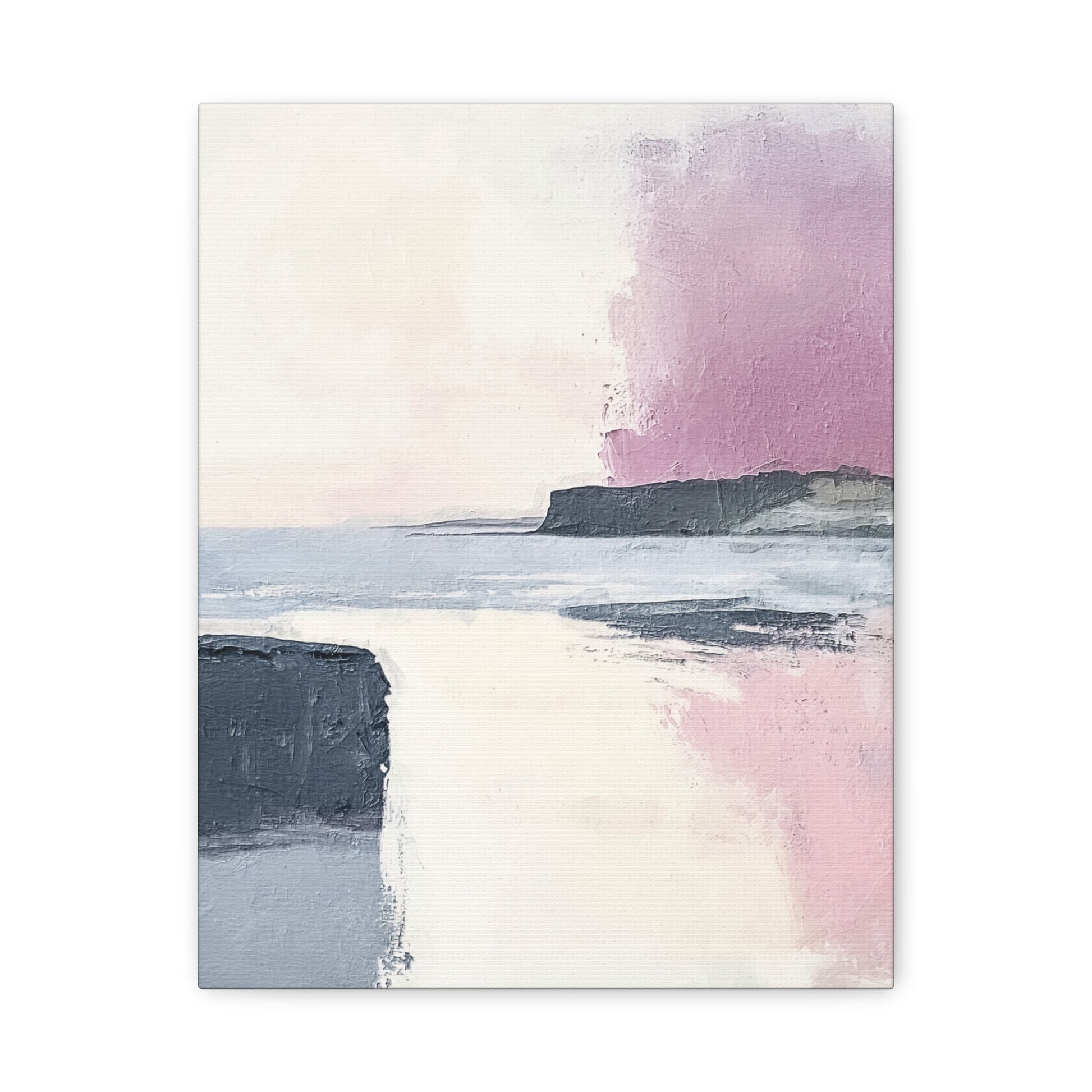 Lavender Ocean Canvas Wall Art Vertical - Canvasses