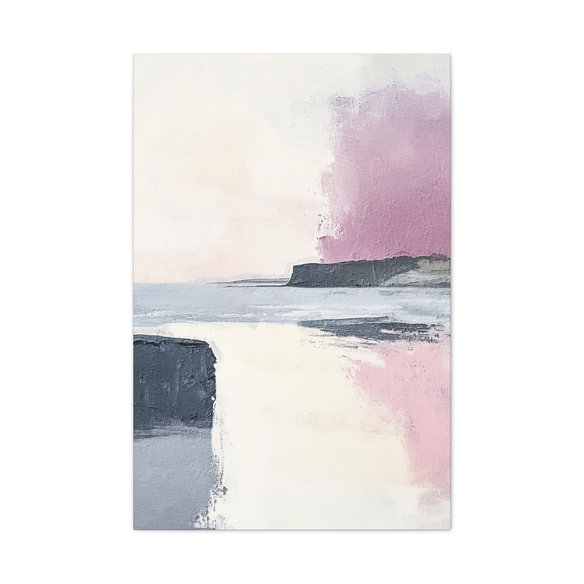 Lavender Ocean Canvas Wall Art Vertical - Canvasses