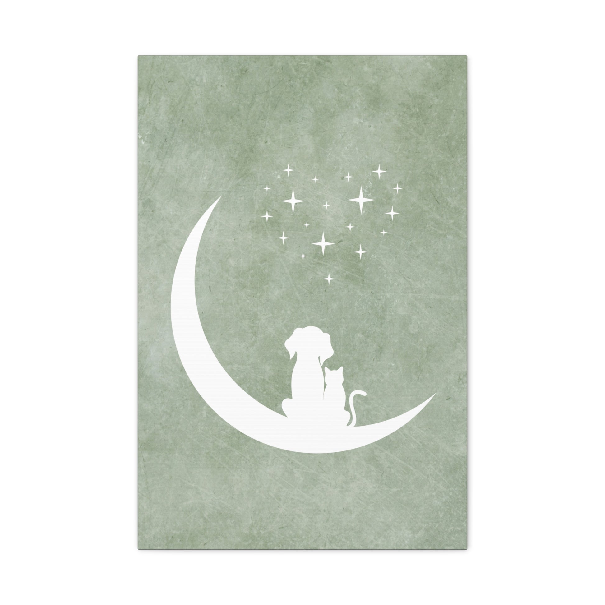 Moonlit Friends Canvas Wall Art Vertical - Canvasses