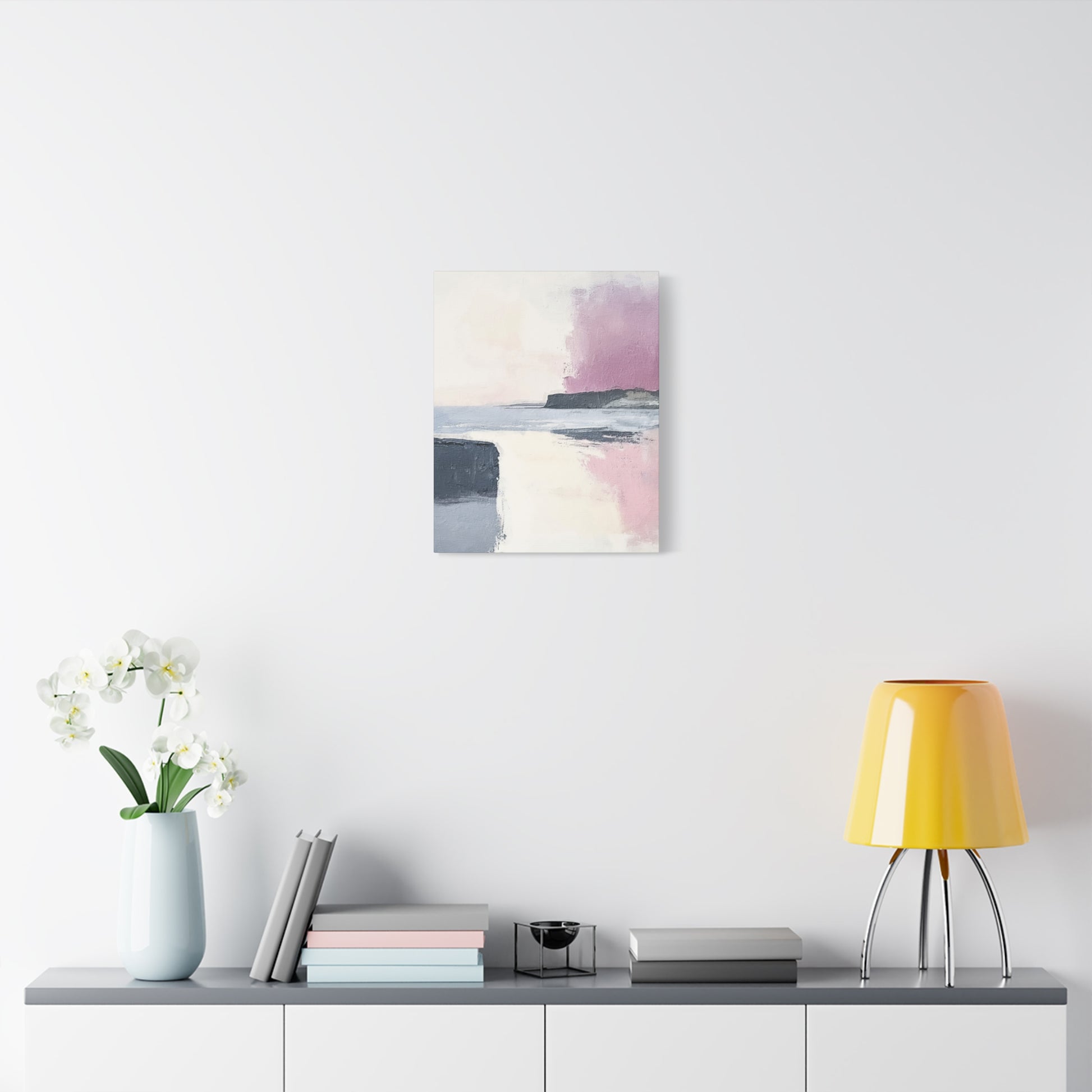 Lavender Ocean Canvas Wall Art Vertical - Canvasses
