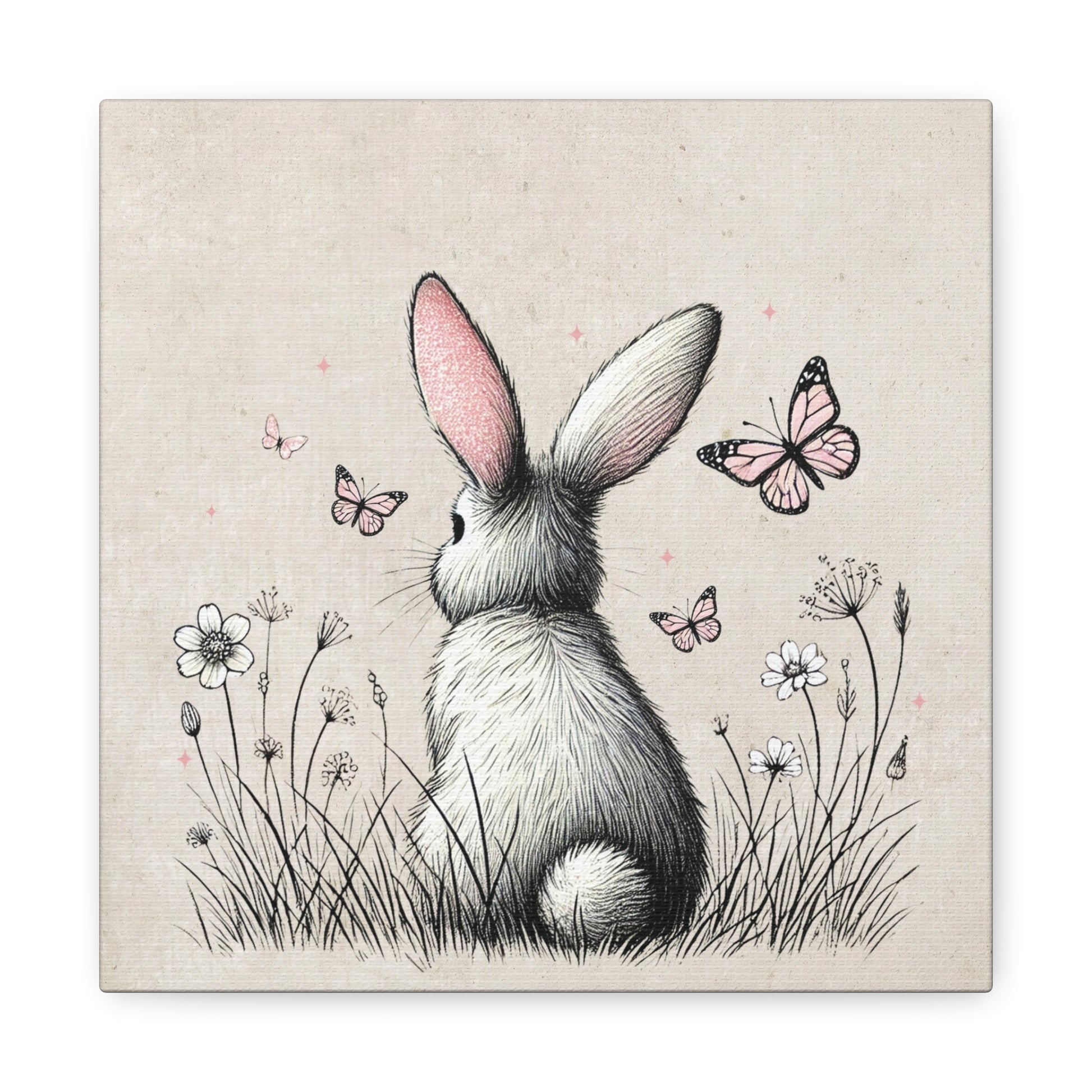 Bunny Playground Canvas Wall Art Square - Canvasses
