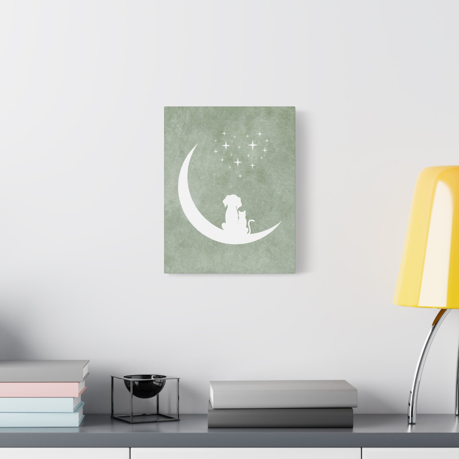 Moonlit Friends Canvas Wall Art Vertical - Canvasses