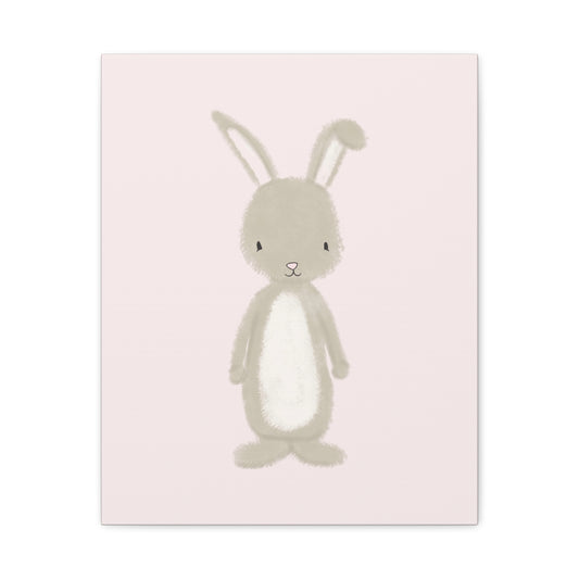 Pink Bunny Canvas Wall Art Vertical - Canvasses