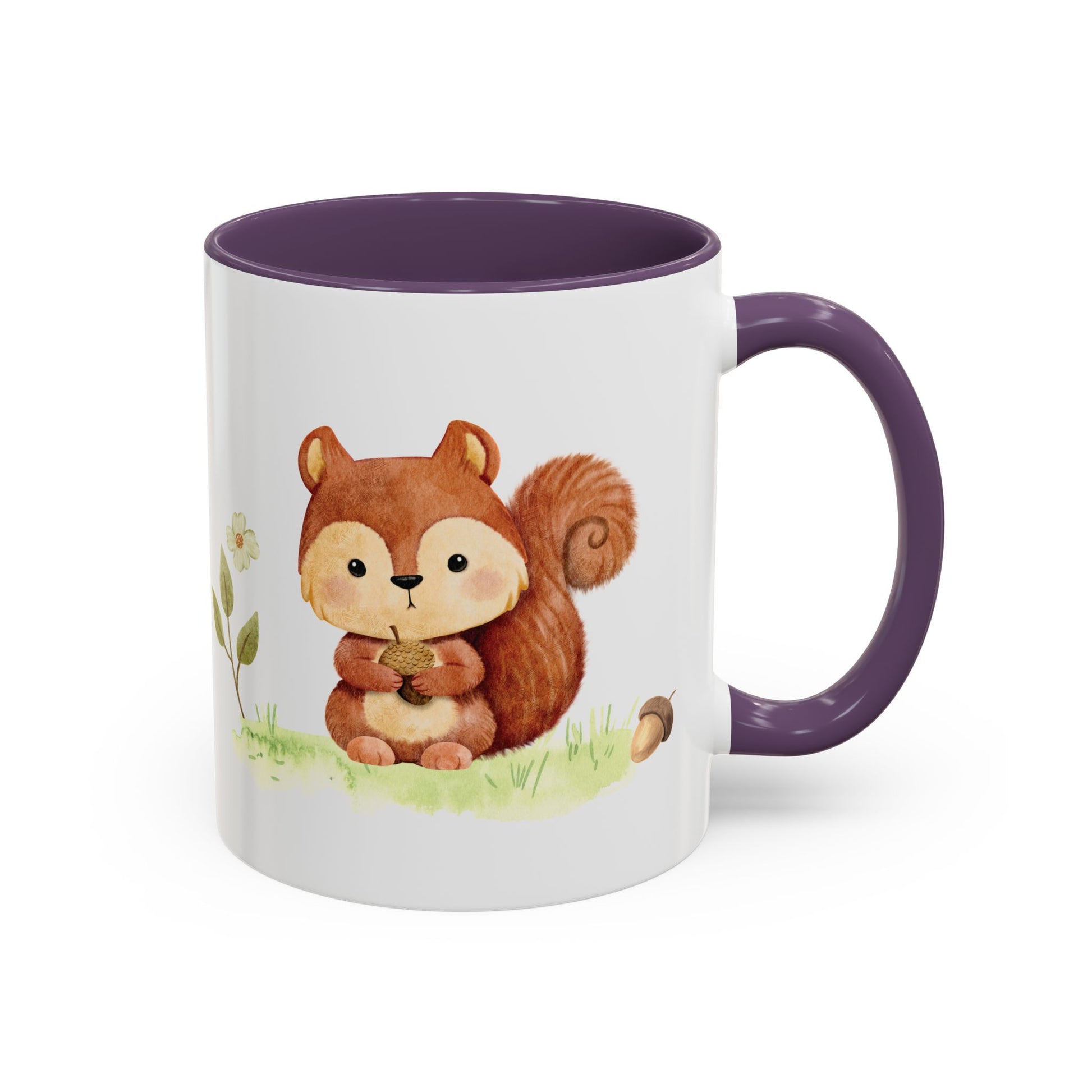 Watercolor Squirrel Accent Mug - Canvasses