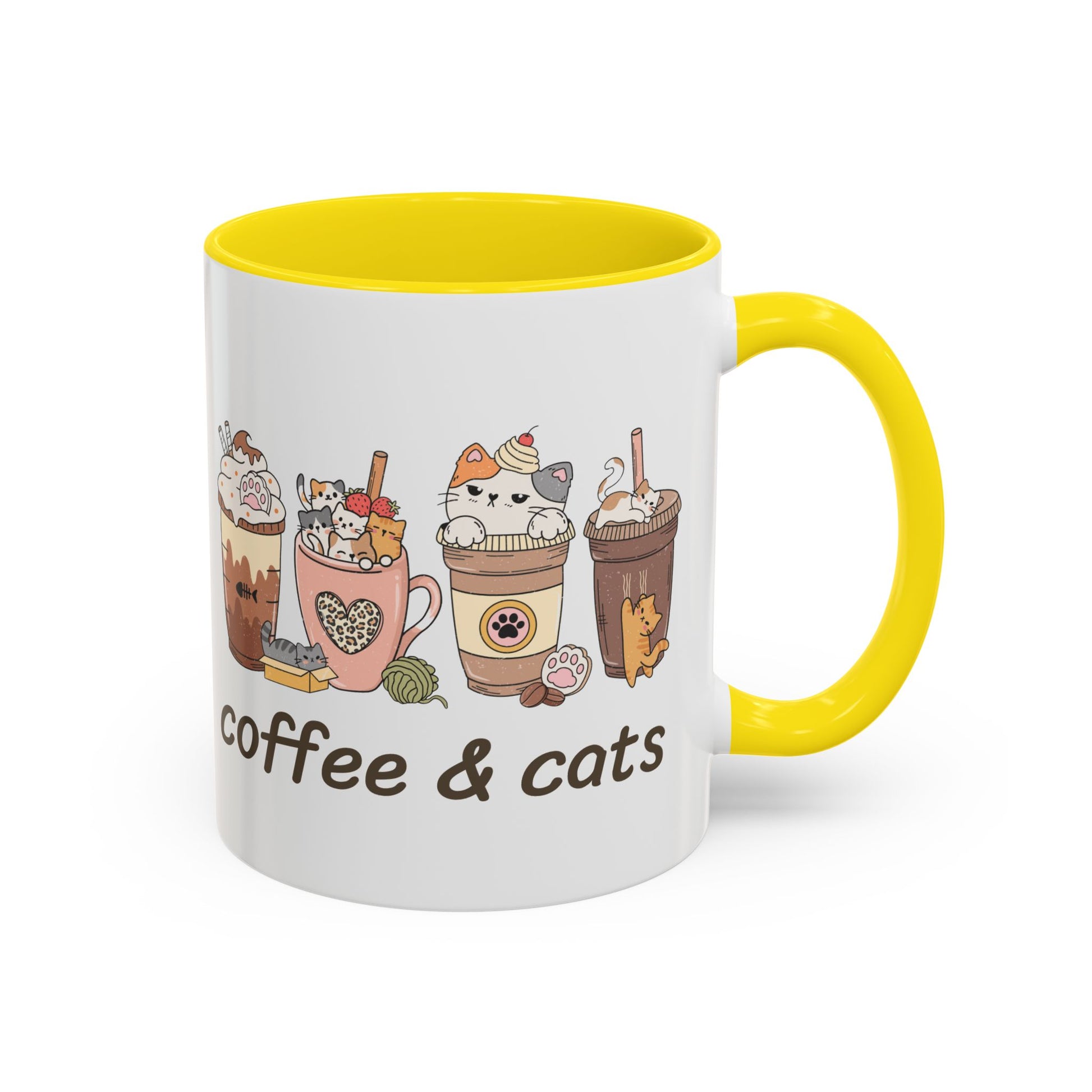 Coffee & Cats Accent Mug - Canvasses