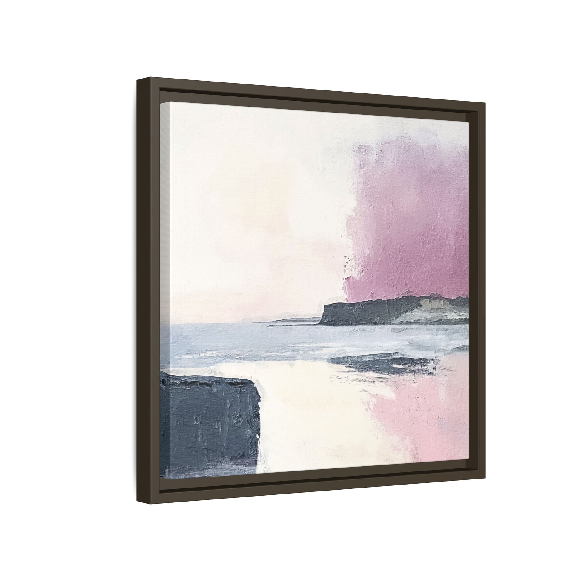 Lavender Ocean Framed Canvas Wall Art Square - Canvasses