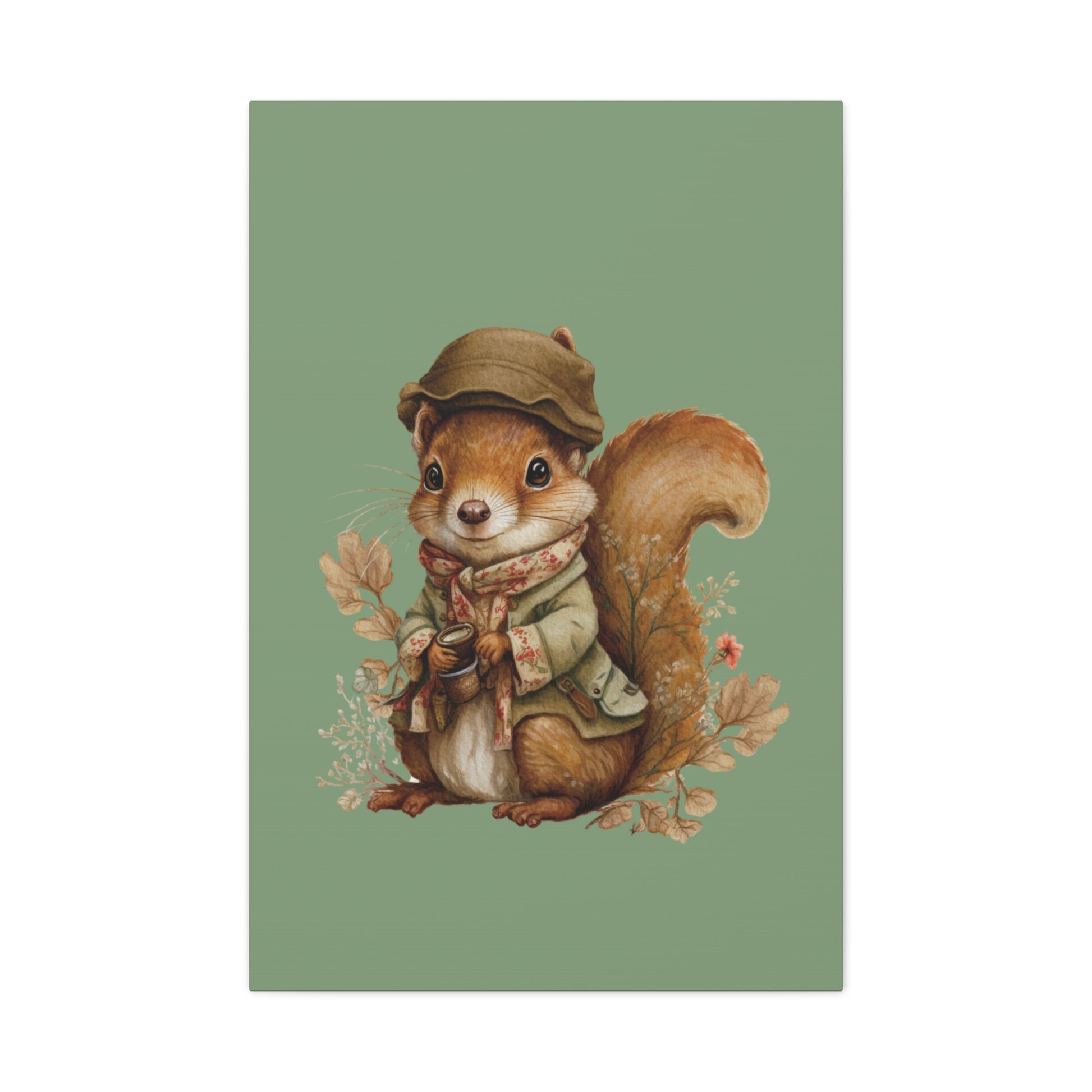 The Nut Collector Canvas Wall Art Vertical - Canvasses