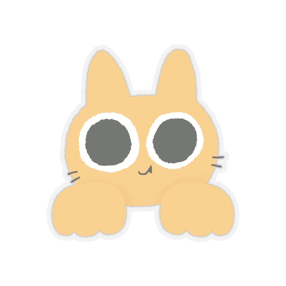Sunny Peeker Cat Kiss - Cut Sticker - Canvasses