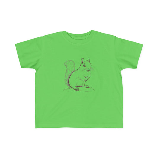 Squirrel Sketch Toddlers 100% Cotton T-Shirt