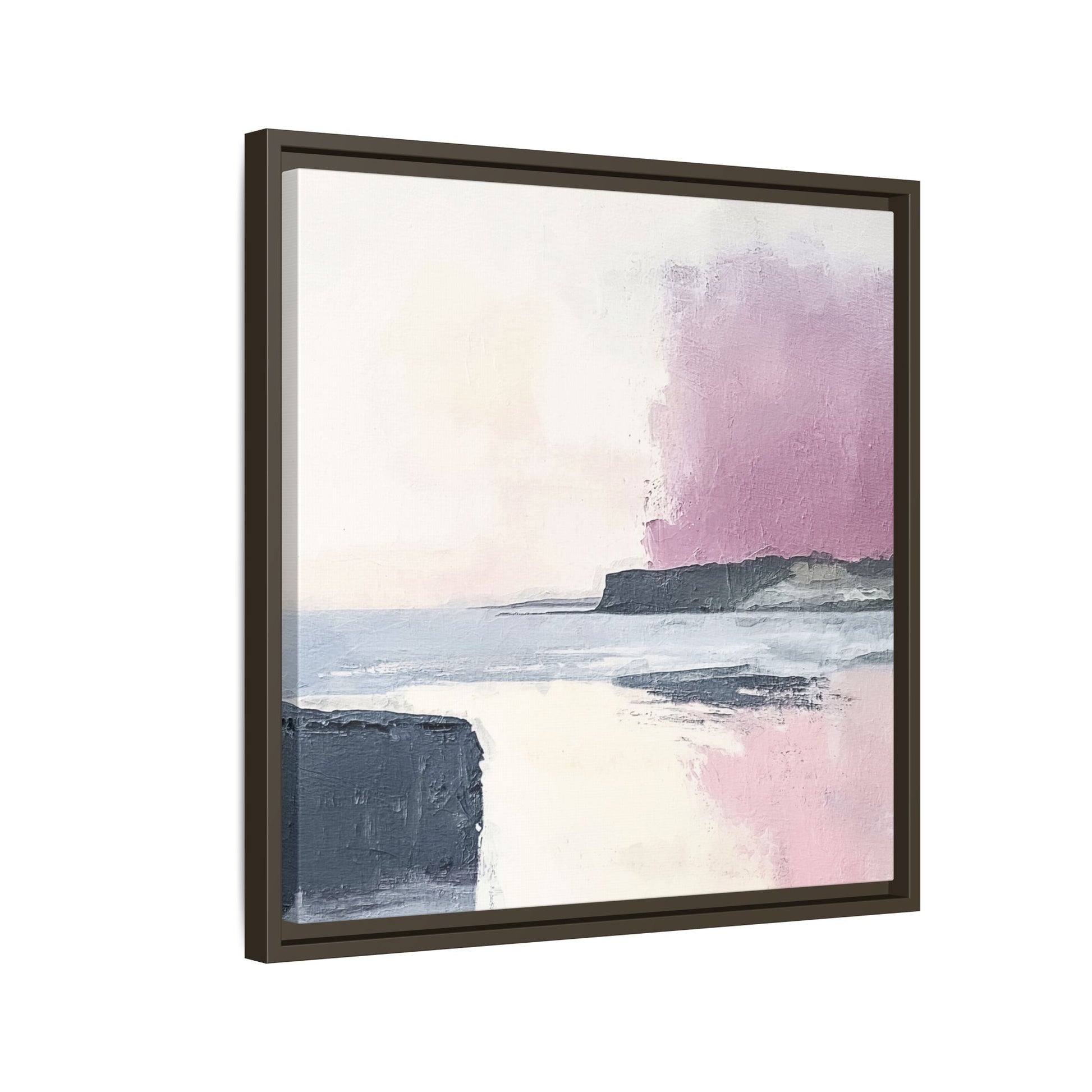 Lavender Ocean Framed Canvas Wall Art Square - Canvasses
