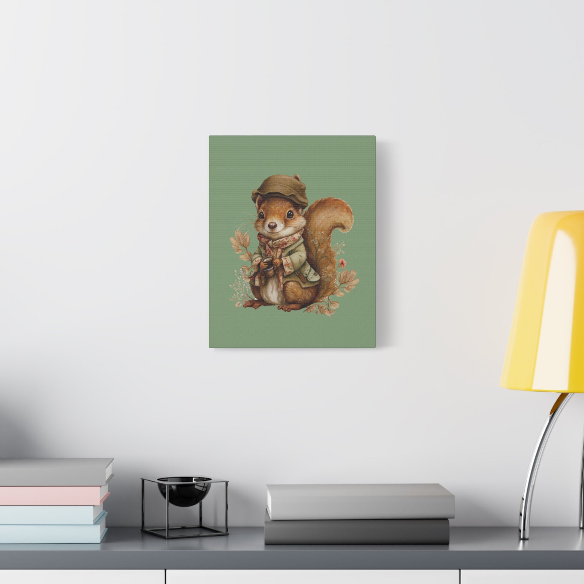 The Nut Collector Canvas Wall Art Vertical - Canvasses