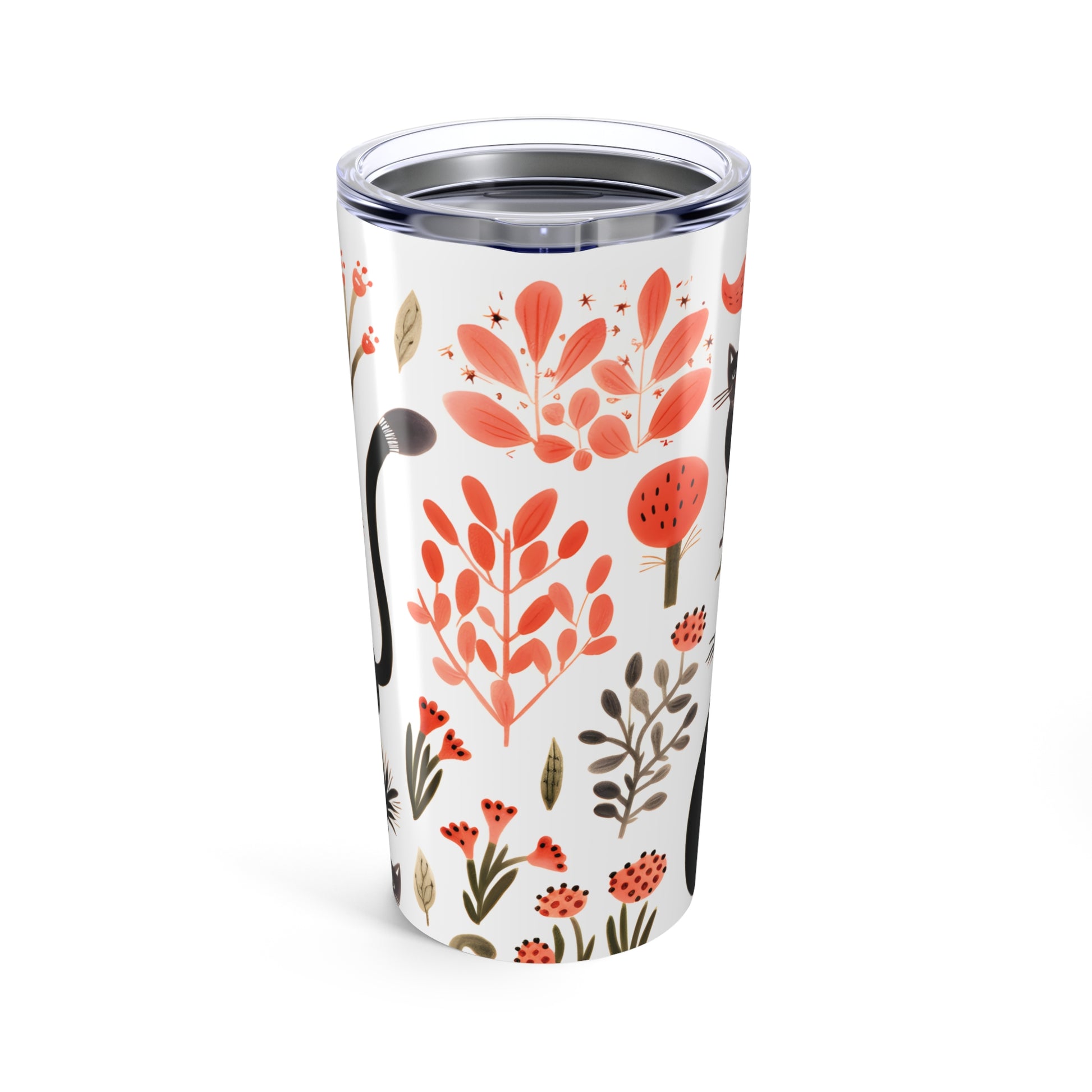 Folk Cat 20 oz Stainless Steel Tumbler - Canvasses