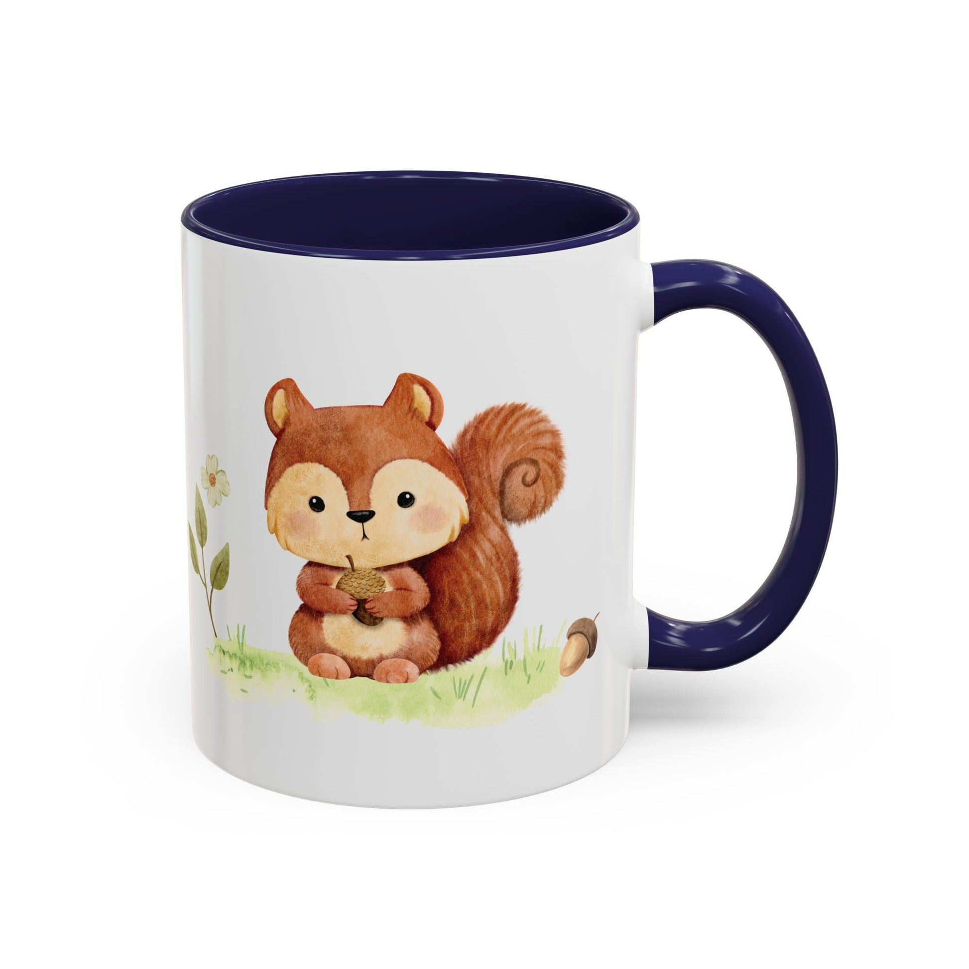 Watercolor Squirrel Accent Mug - Canvasses