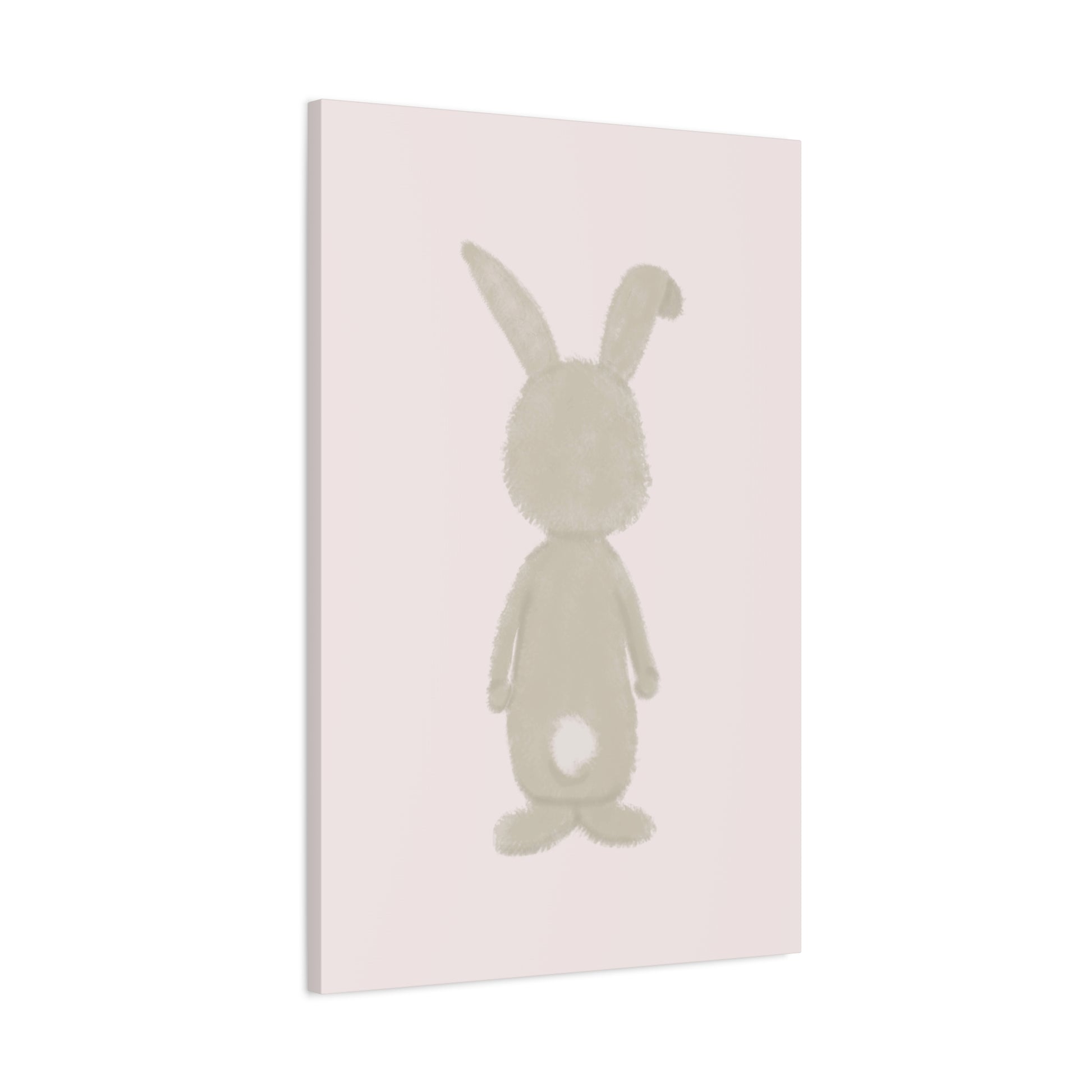 Pink Bunny Back Canvas Wall Art Vertical - Canvasses