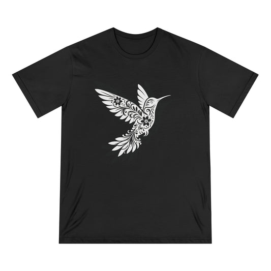 Floral Hummingbird Women 100% Organic Cotton T-Shirt - Canvasses