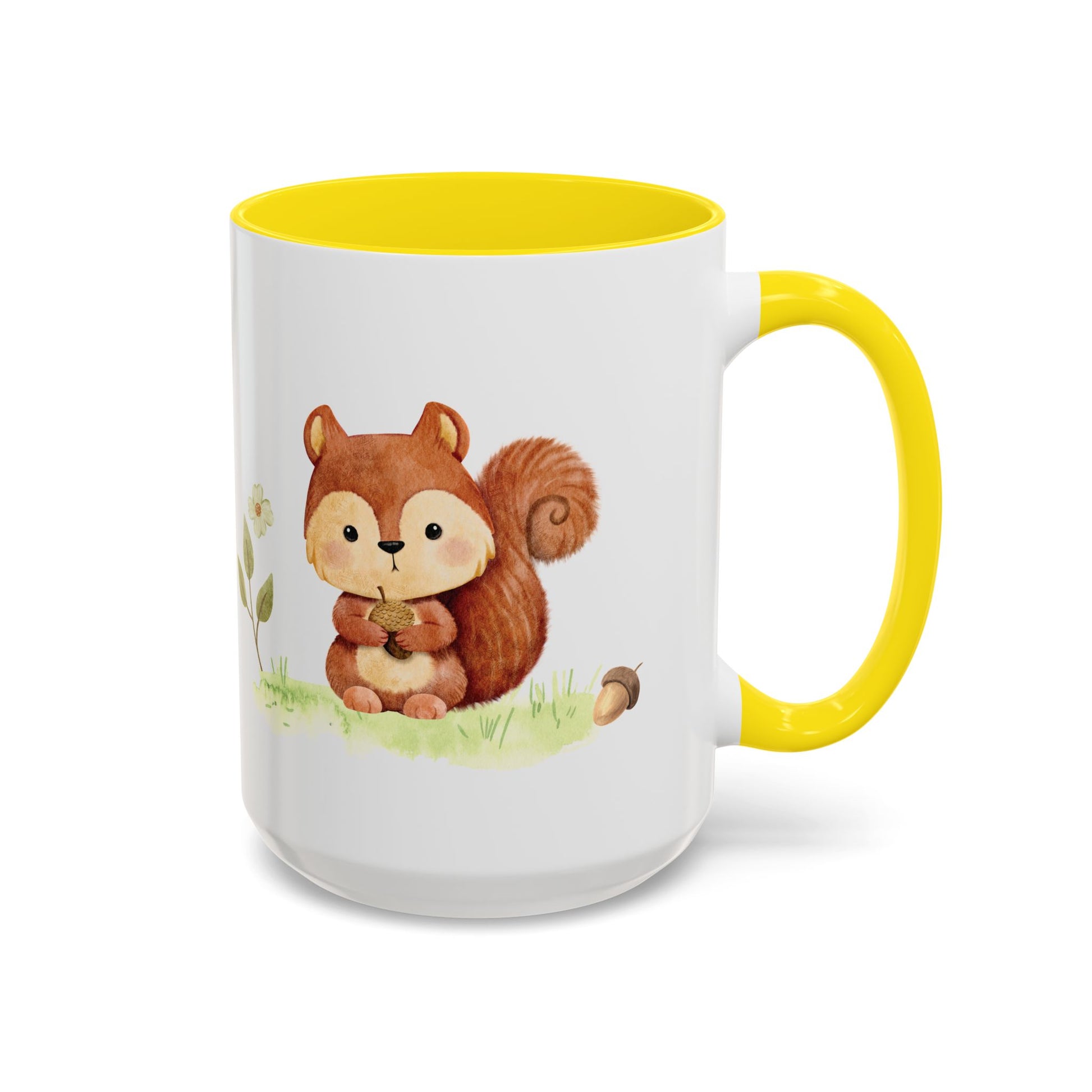 Watercolor Squirrel Accent Mug - Canvasses