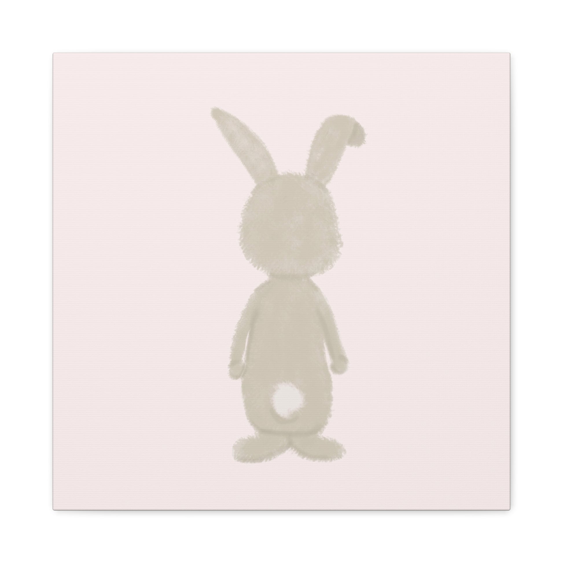 Pink Bunny Back Canvas Wall Art Square - Canvasses