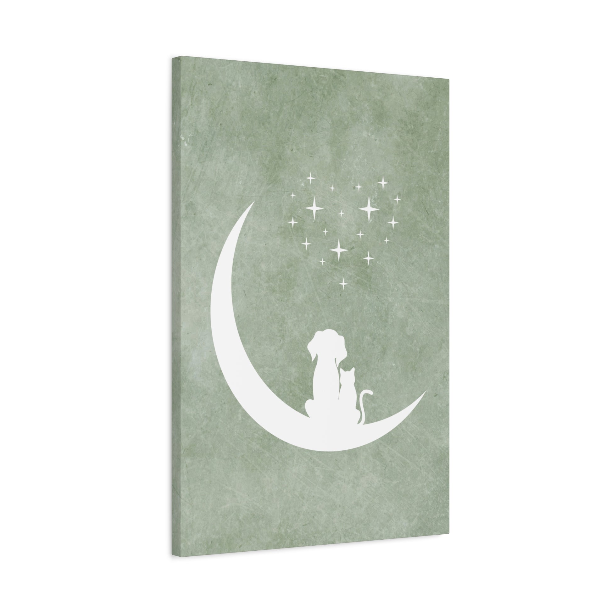 Moonlit Friends Canvas Wall Art Vertical - Canvasses