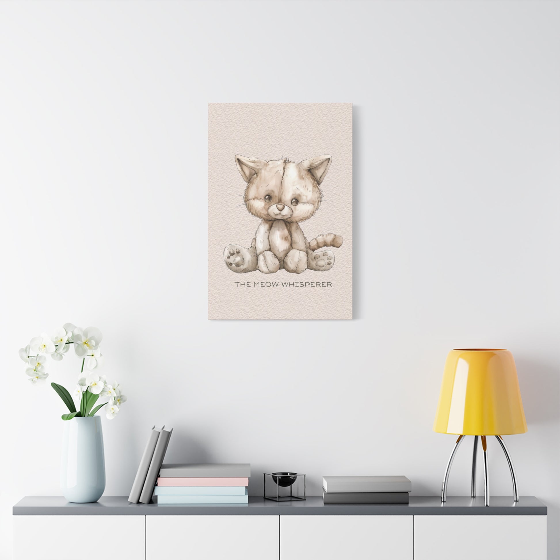 Meow Whisperer Canvas Wall Art Vertical - Canvasses