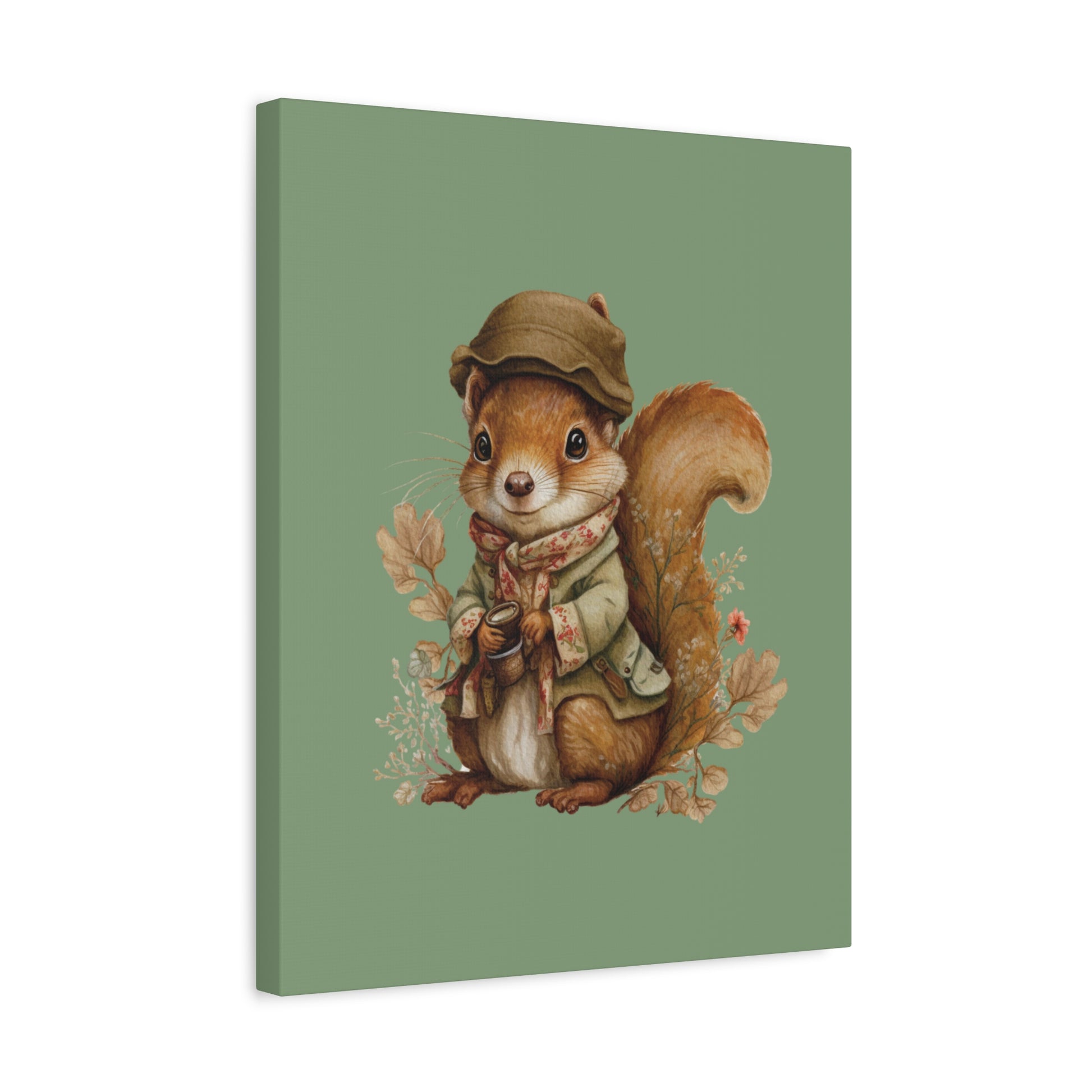 The Nut Collector Canvas Wall Art Vertical - Canvasses