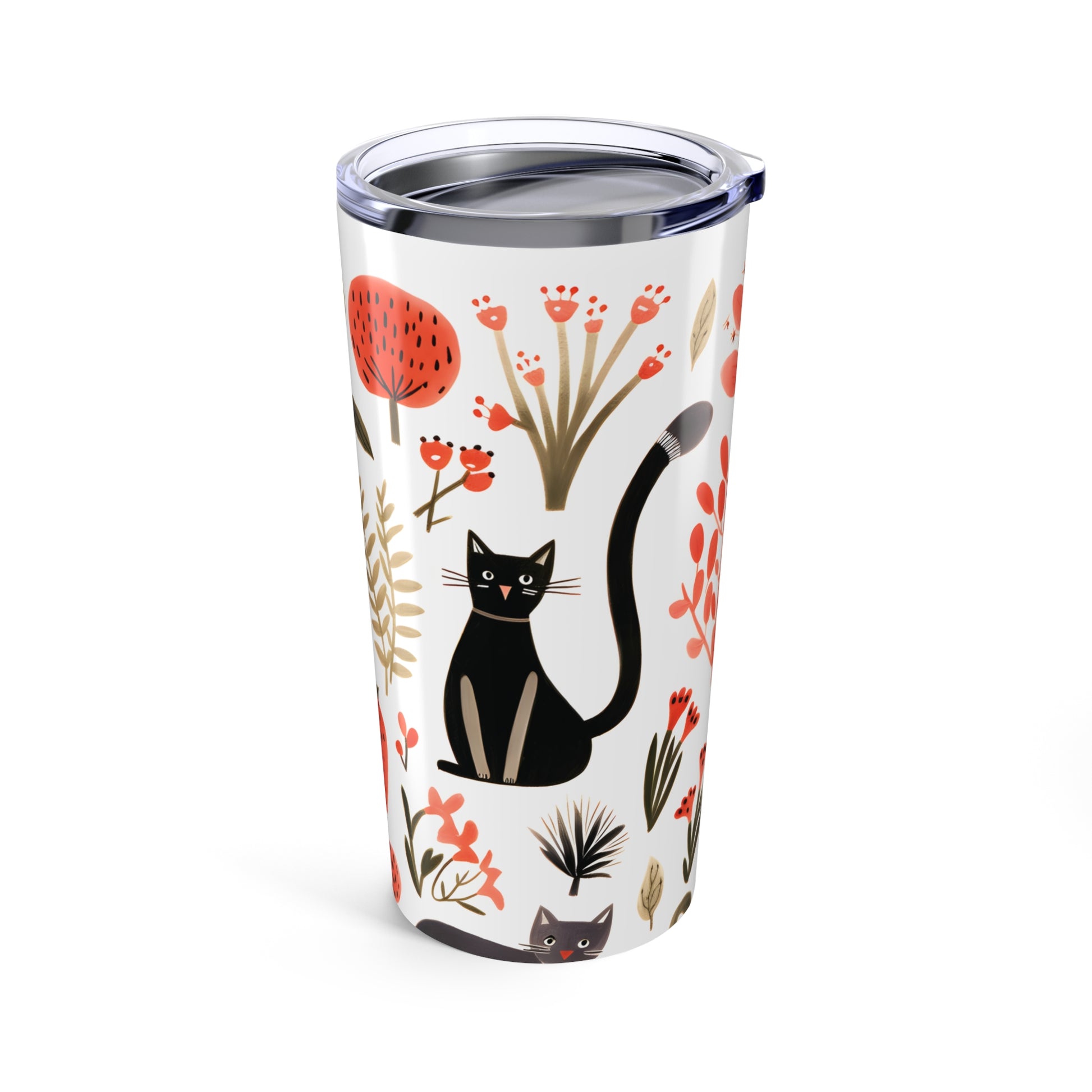 Folk Cat 20 oz Stainless Steel Tumbler - Canvasses