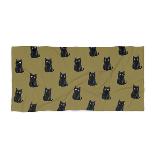 Purr - fect Lounge Oversized Beach Towel - Canvasses