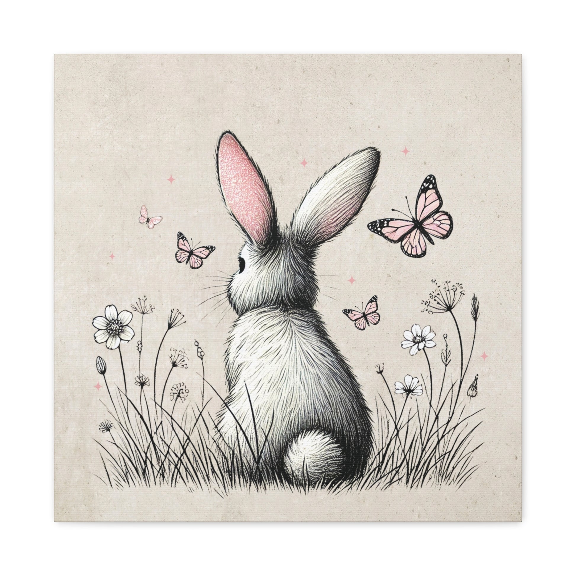 Bunny Playground Canvas Wall Art Square - Canvasses