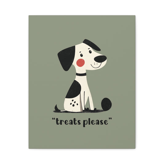 Treats Please Canvas Wall Art Vertical - Canvasses