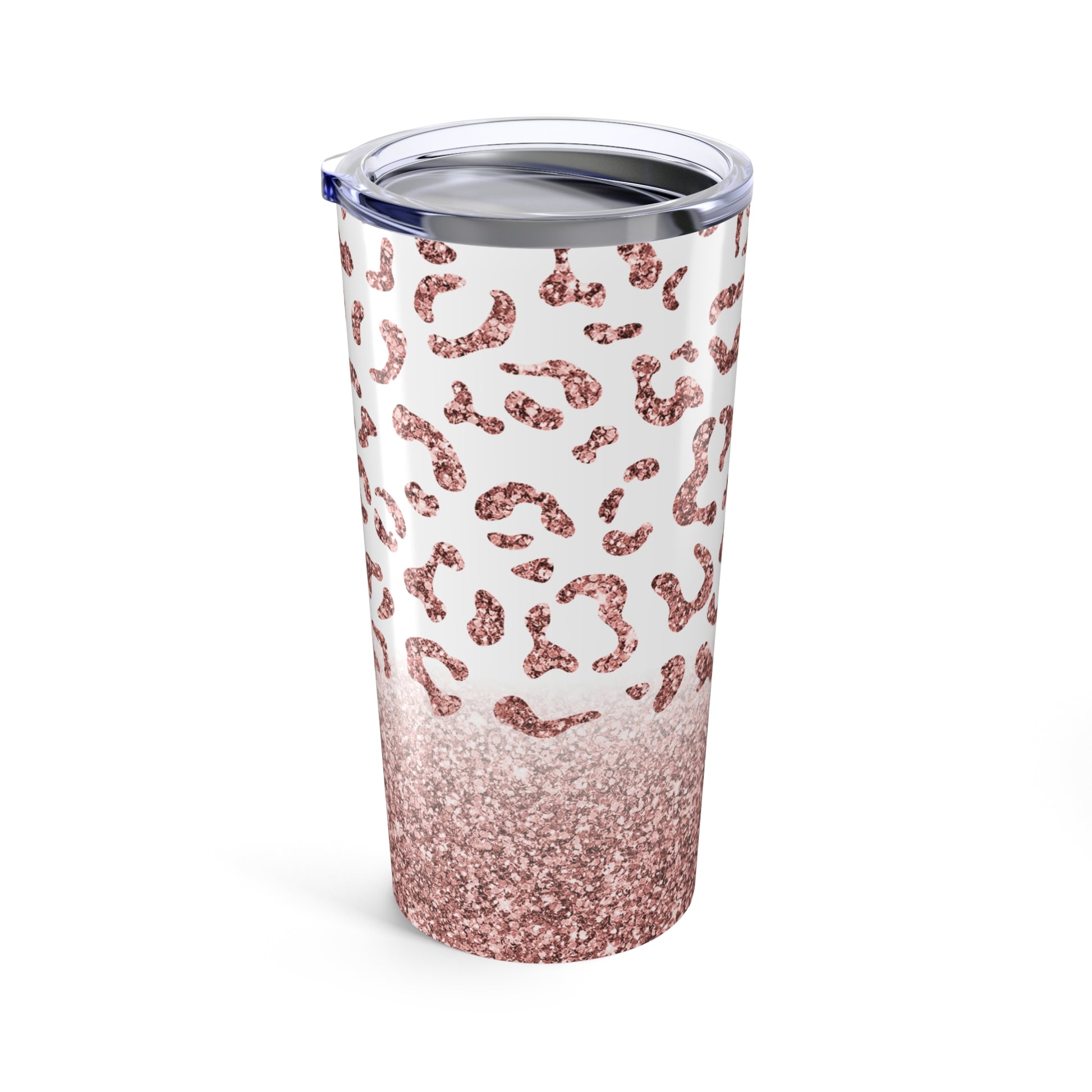 Pink Glitter Leopard 20 oz Stainless Steel Tumbler - Canvasses