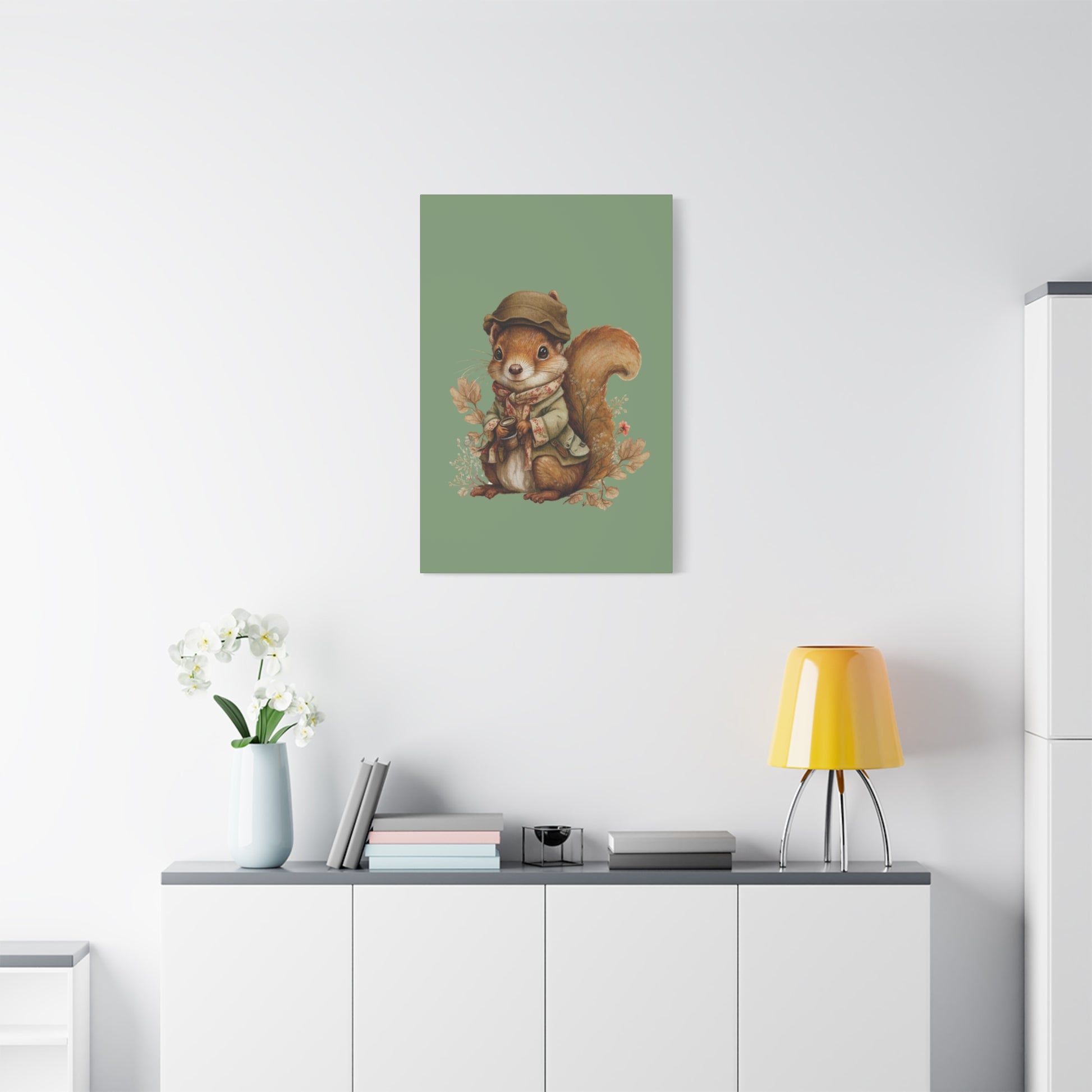 The Nut Collector Canvas Wall Art Vertical - Canvasses