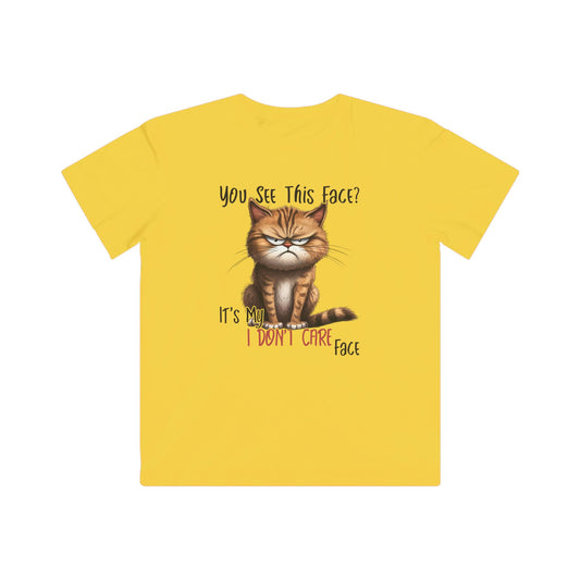 Don't Care Cat Kids Cotton T-Shirt