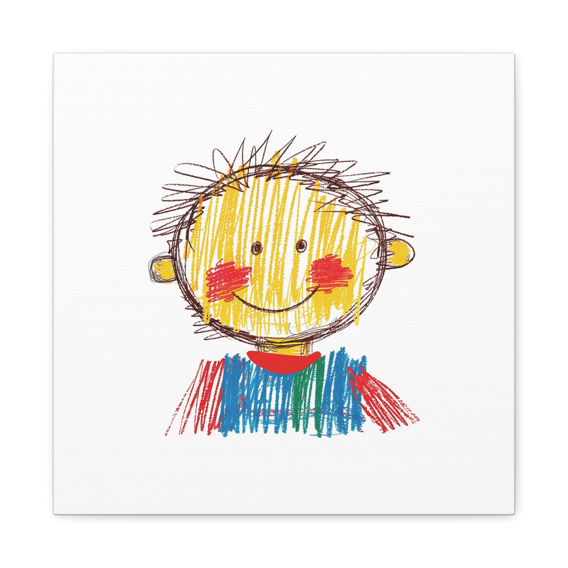 Crayon Kid Canvas Wall Art Square - Canvasses