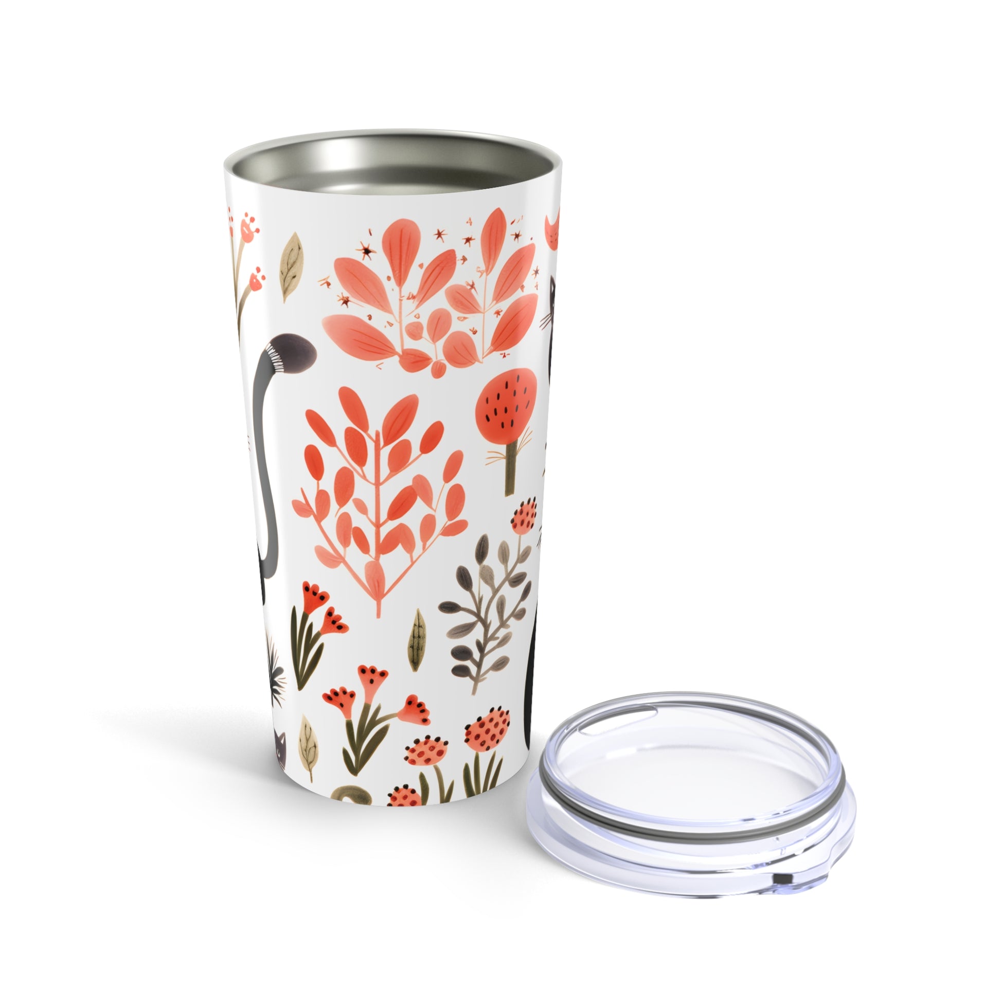 Folk Cat 20 oz Stainless Steel Tumbler - Canvasses