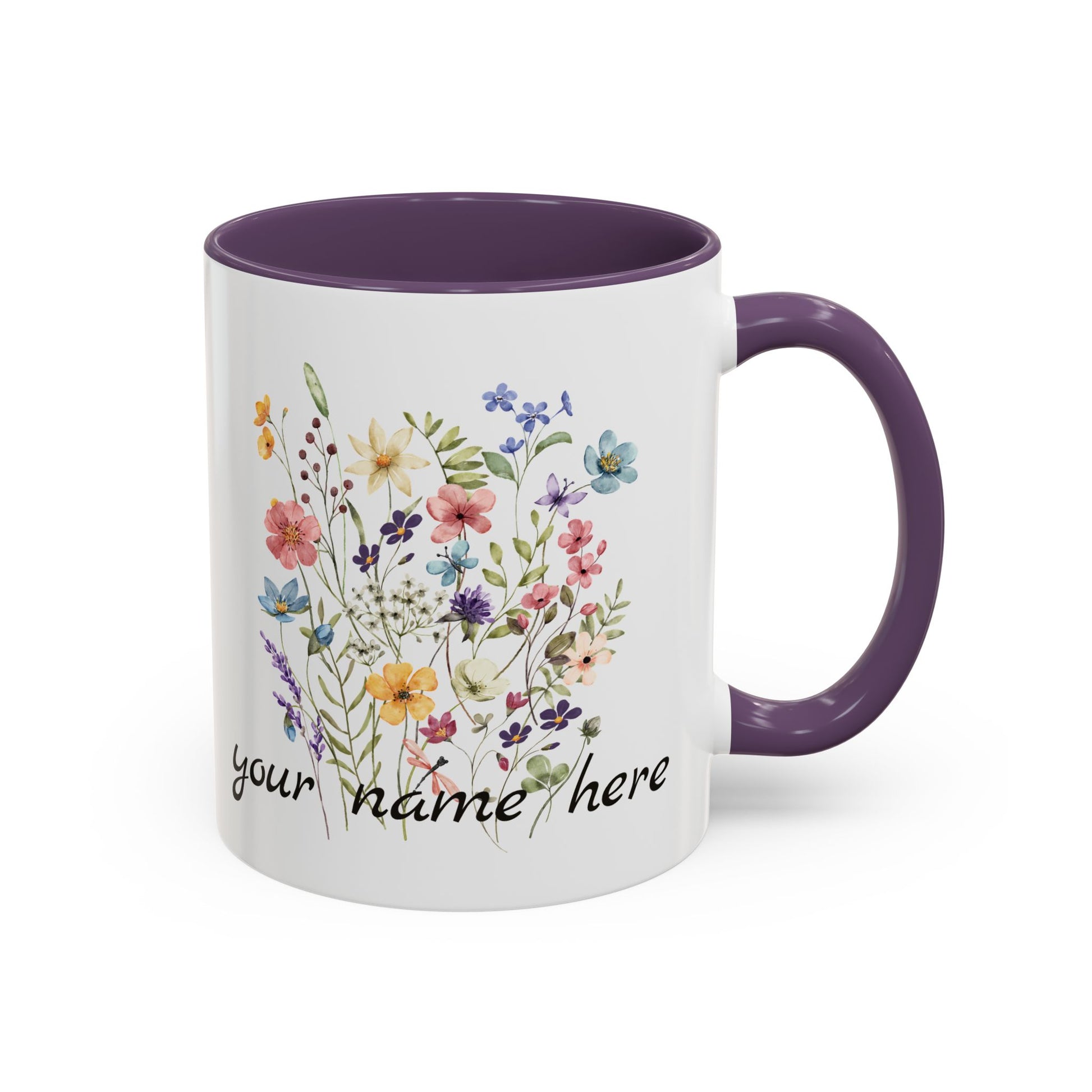 Wildflower Mix Personalized Accent Mug - Canvasses