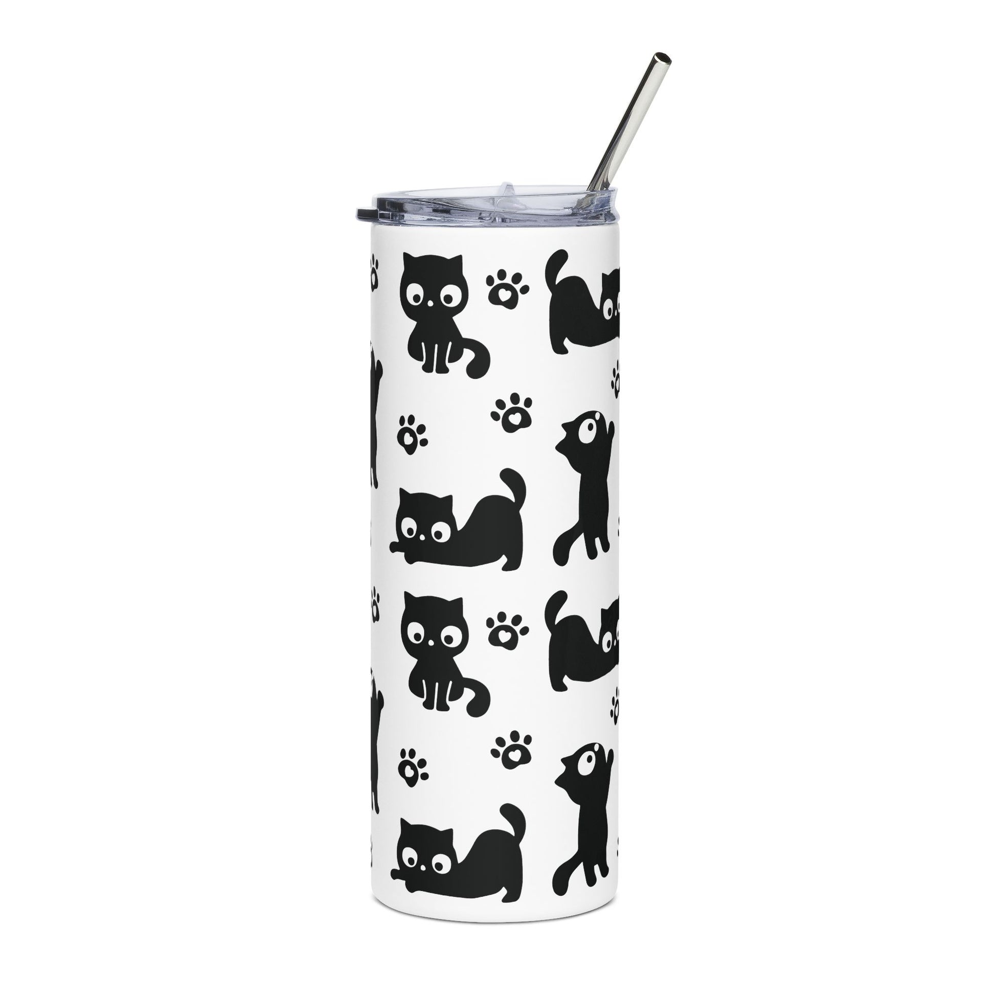 Funny Cat 20 oz Skinny Tumbler - Canvasses